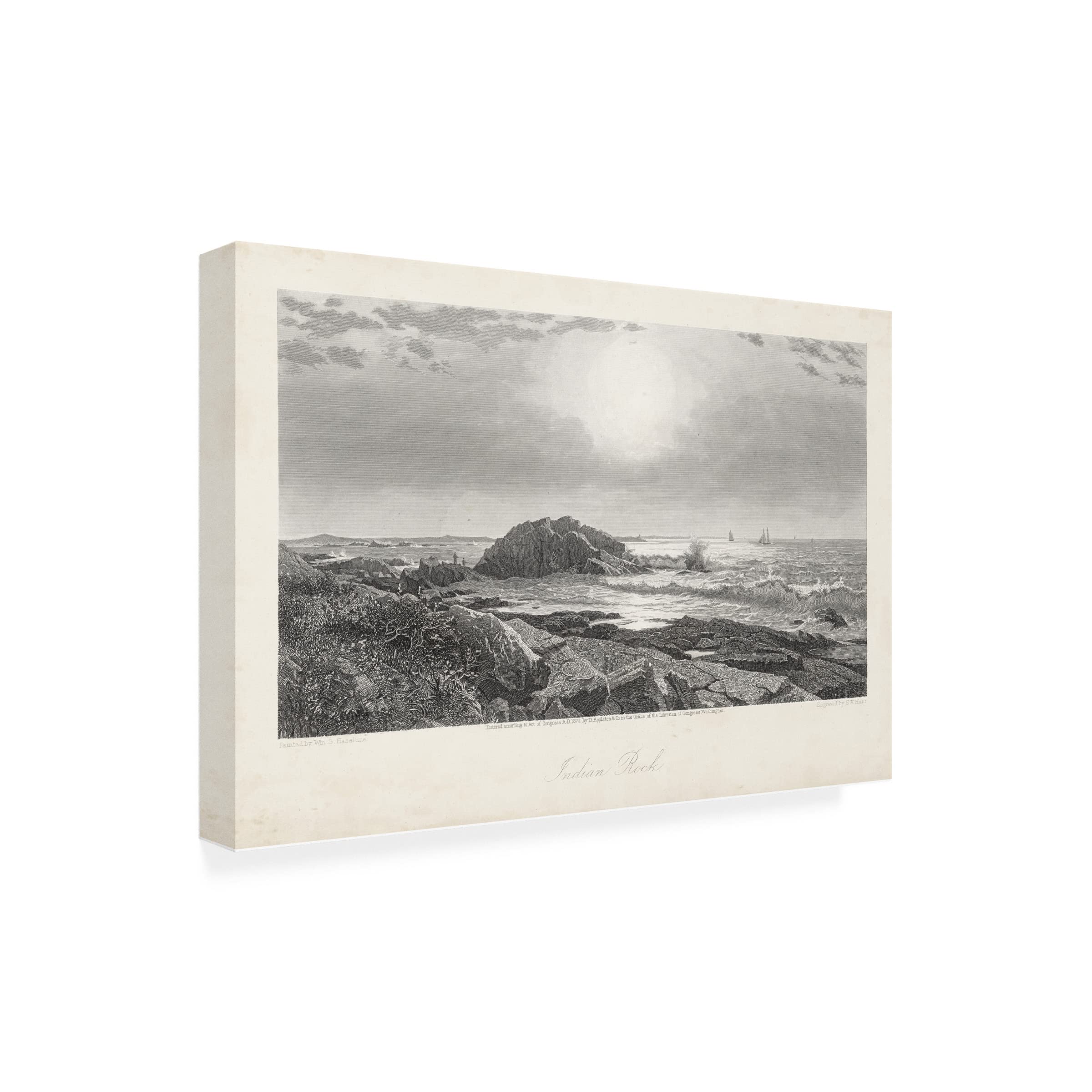 Trademark Fine Art 'Indian Rock' Canvas Print by William Cullen Bryant - Stunning Landscape Wall Art for Living Room, Bedroom & Office Decor