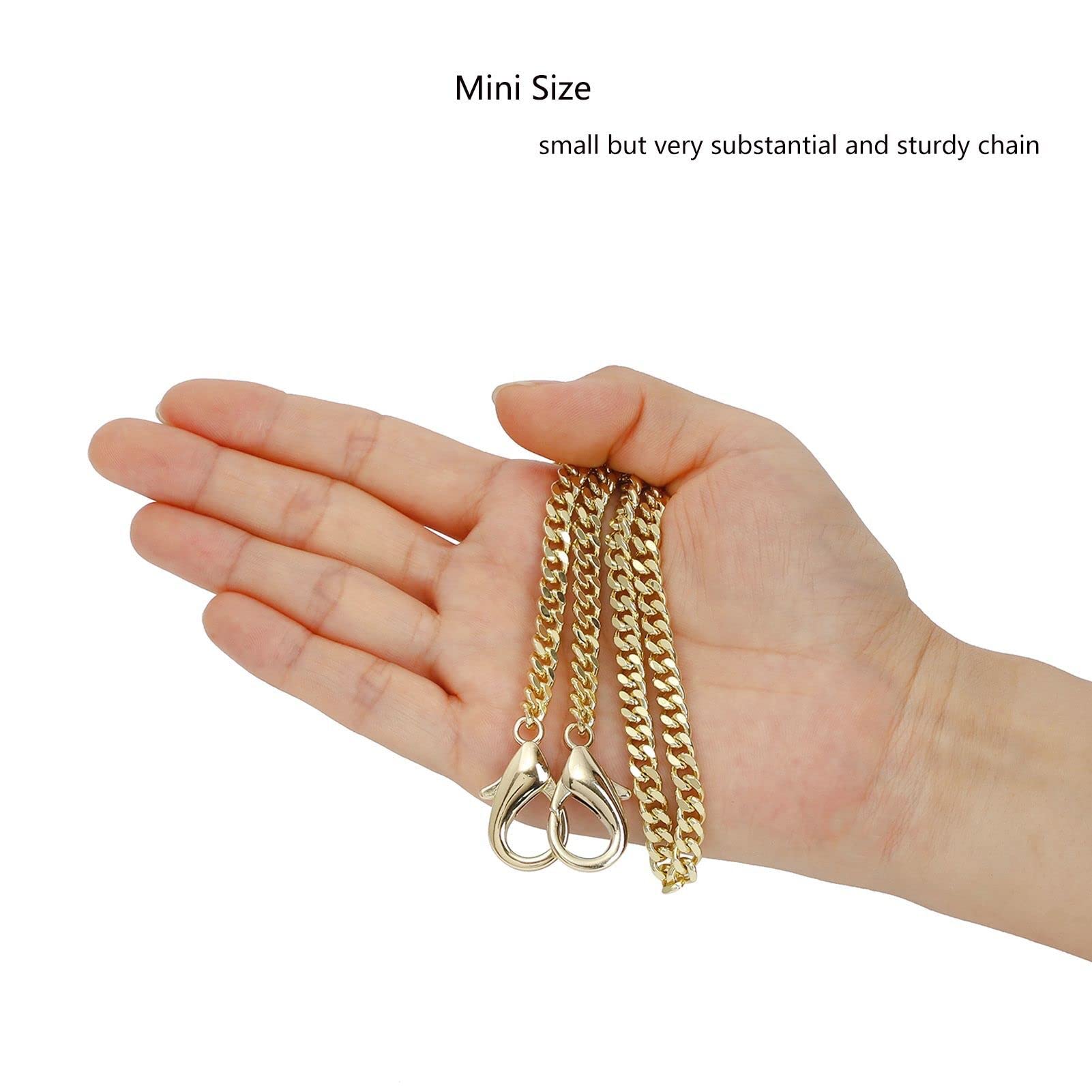 Mini Nice Purse Chain Strap Replacement - 48 Inch Light Gold Handbag Crossbody Shoulder Bag Strap Accessories Charms for Women's Purses, Totes & Clutches | Perfect for Everyday Use, Parties & Travel