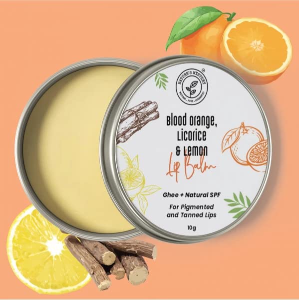 Nature's Mystery Super Soft Blood Orange, Licorice & Lemon Lip Balm - 10gm Pack | Natural Ingredients for Dark Lips Lightening | Hydrating & Nourishing for Daily Use, Travel & Gifts