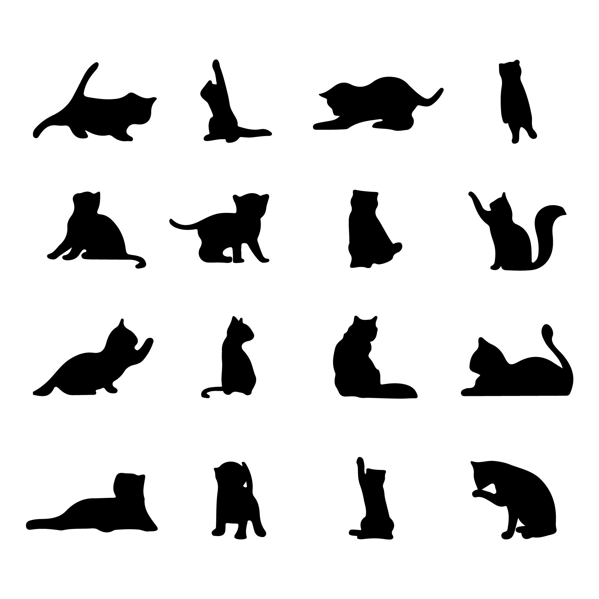 Cute Cat Wall Decals for Kids Room - Nursery & Playroom Decor
