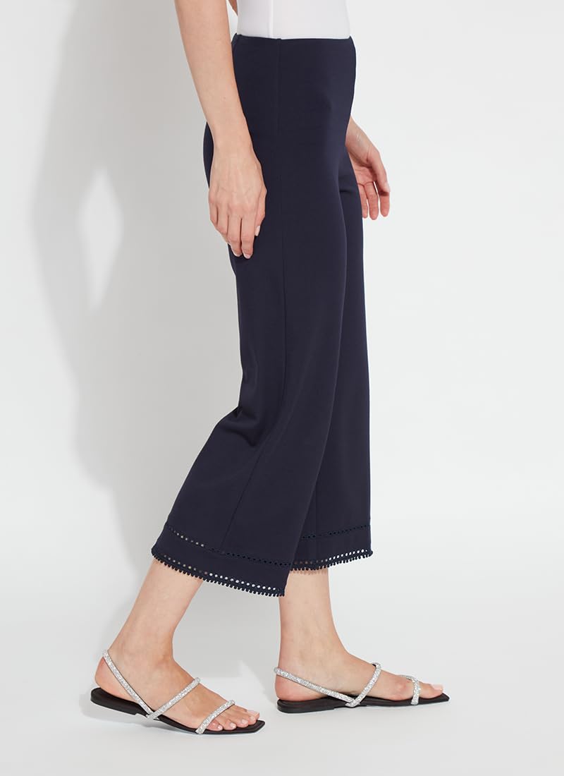 Lyssé Sienna Wide Leg Cropped Pants for Women - Soft Drapey Ponte Pants with Comfortable Fit | Perfect for Office Wear, Casual Outfits & Travel