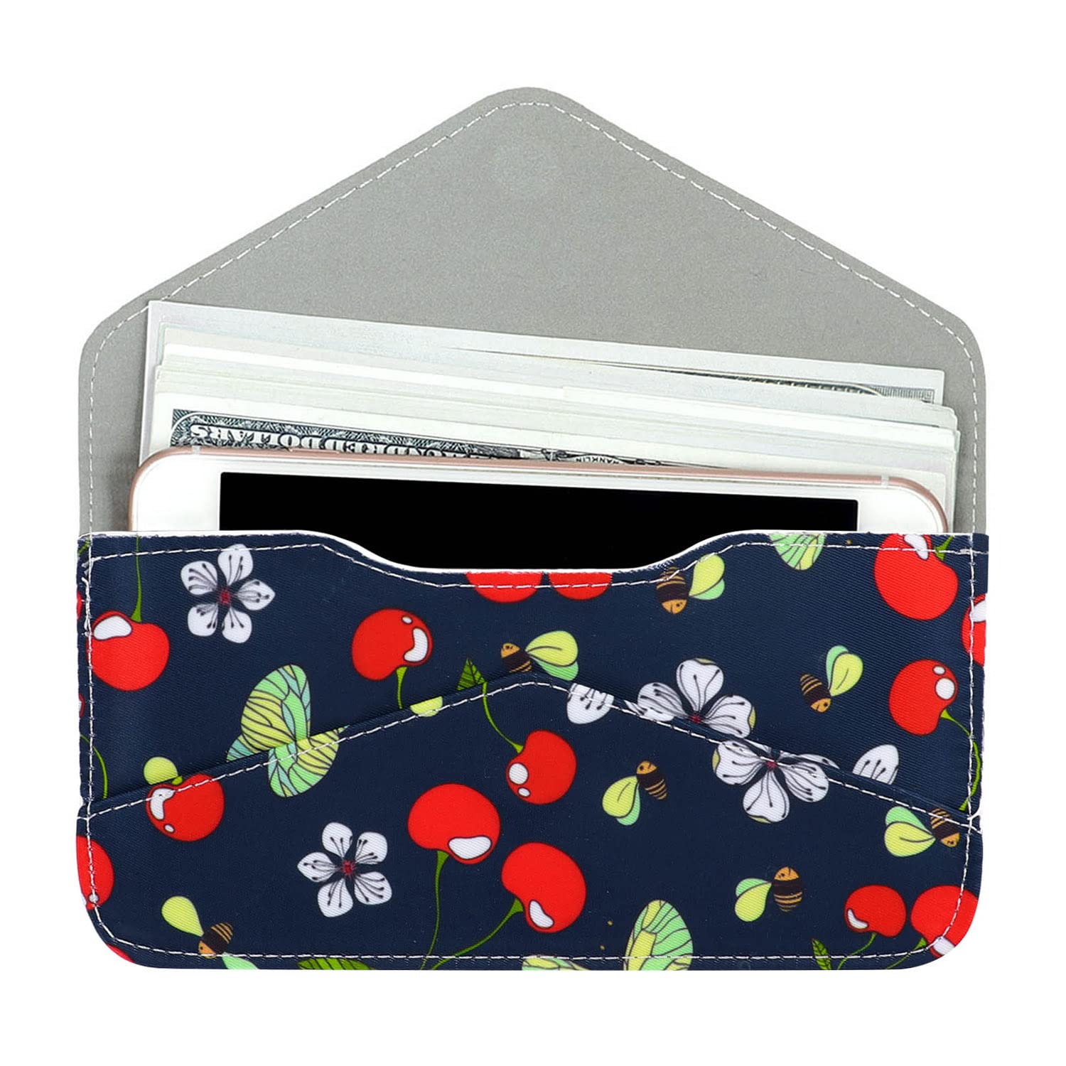 XEYOU Women's Slim RFID Blocking Leather Card Holder - Stylish Envelope Wallet for Credit Cards, ID & Cash - Perfect for Everyday Use, Travel & Gift Giving
