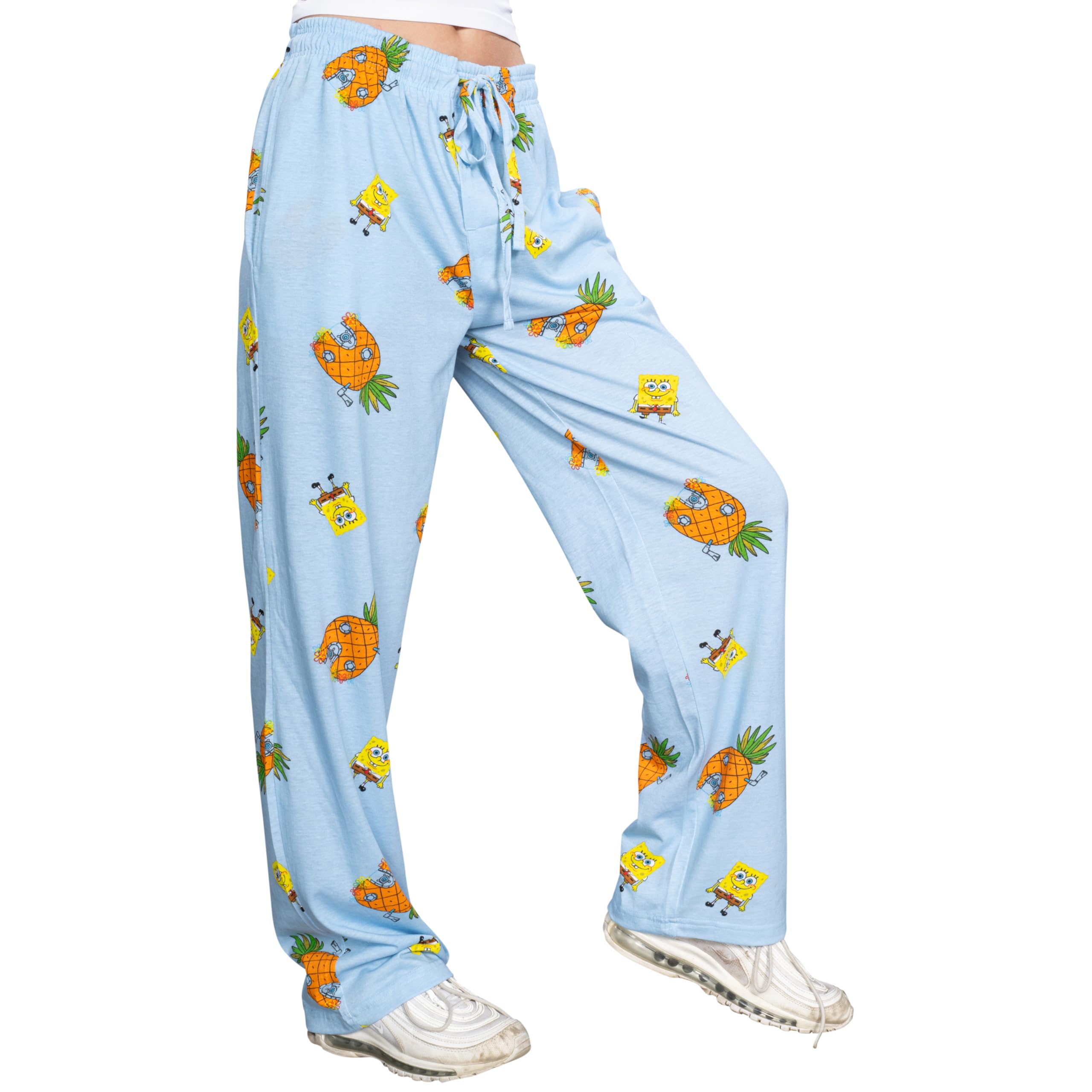 SpongeBob SquarePants Pineapple House Lounge Pants for Men & Women - Soft Cartoon Character Sleepwear Pajama Bottoms - Perfect for Home Relaxation, Sleepovers and Nickelodeon Fans Gifts