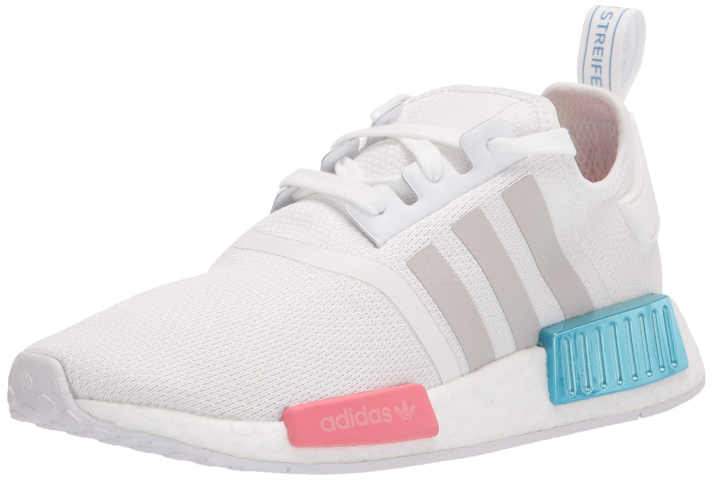 Adidas Originals Women's NMD_R1 Sneakers - White, Grey & Hazy Rose | Size 8.5 US | Running, Gym & Casual Wear Shoes