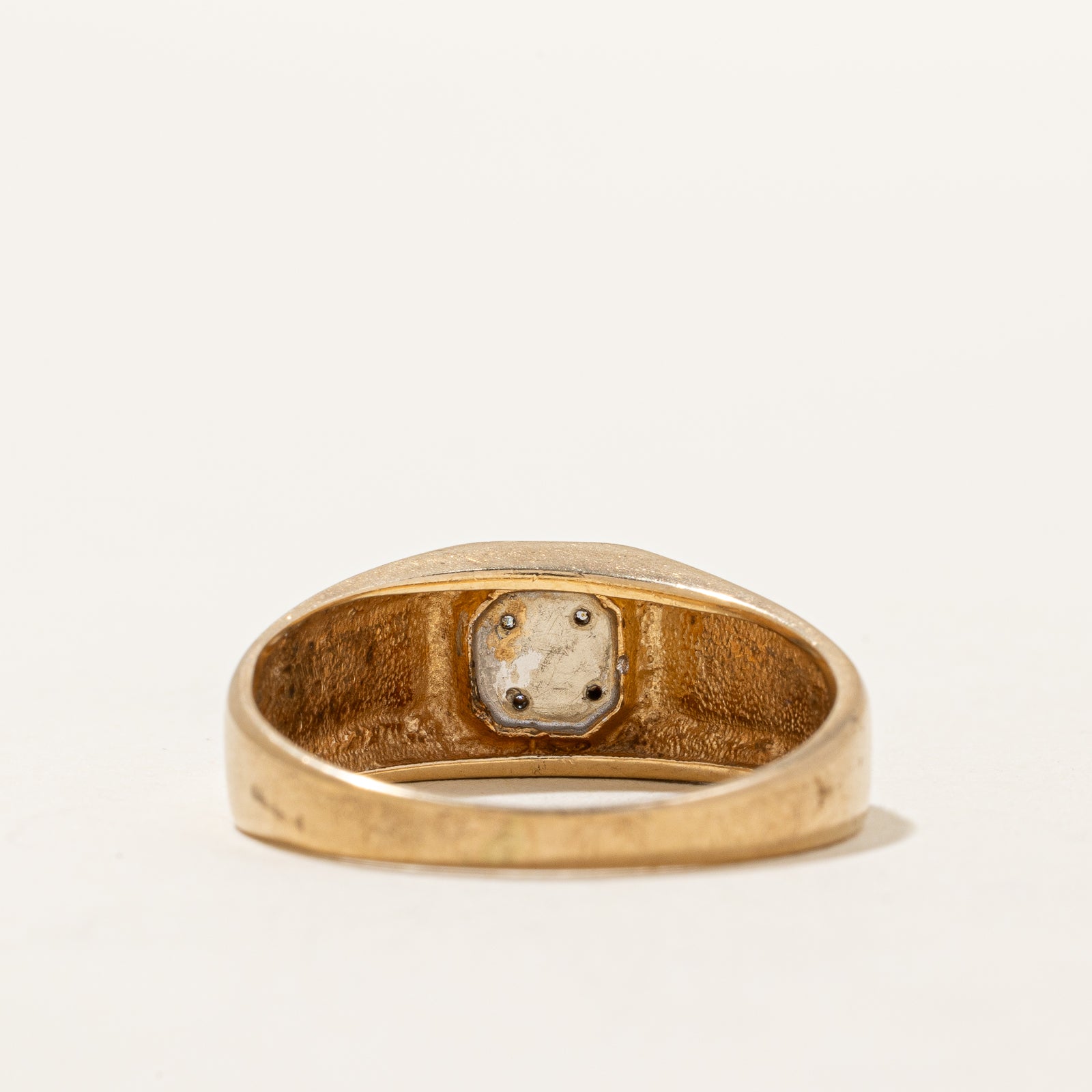 0.03ctw Diamond Signet Ring for Women - Size 9.25 - Elegant Gold or Silver Band for Everyday Wear, Gift Giving & Special Occasions