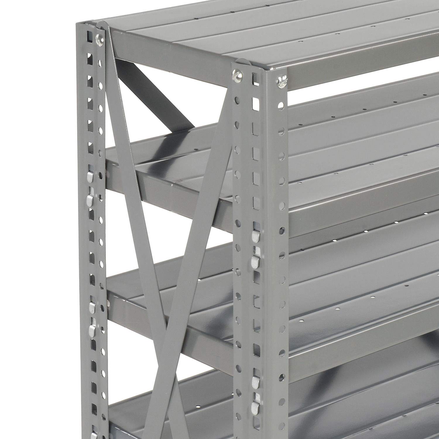 Global Industrial 7-Shelf Steel Storage Rack with 30 Plastic Bins (4