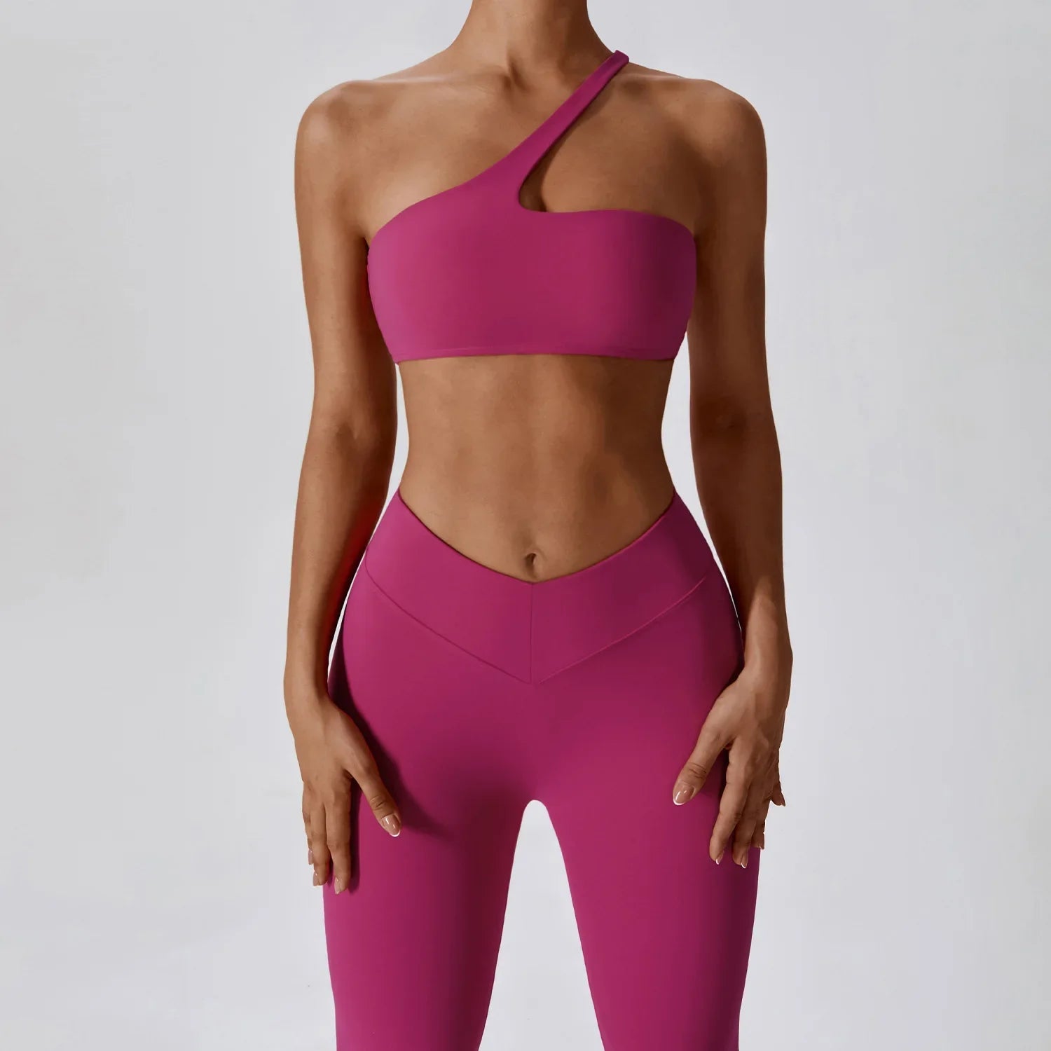 2 Piece Yoga Outfit for Women - High Waist Leggings & Push Up Sports Bra Set - Gym Fitness Workout Clothes - Perfect for Yoga, Pilates & Home Exercise