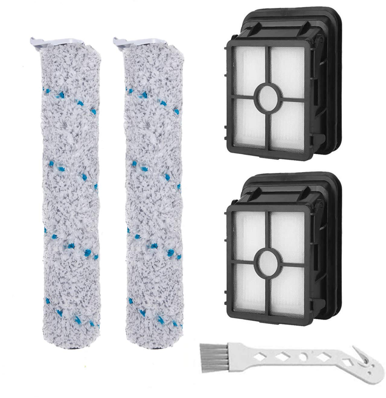 Bissell CrossWave Cordless Max Brush Roll & Filter - 2 Pack for Wet Dry Vacuum Cleaner - Multi-Surface Cleaning