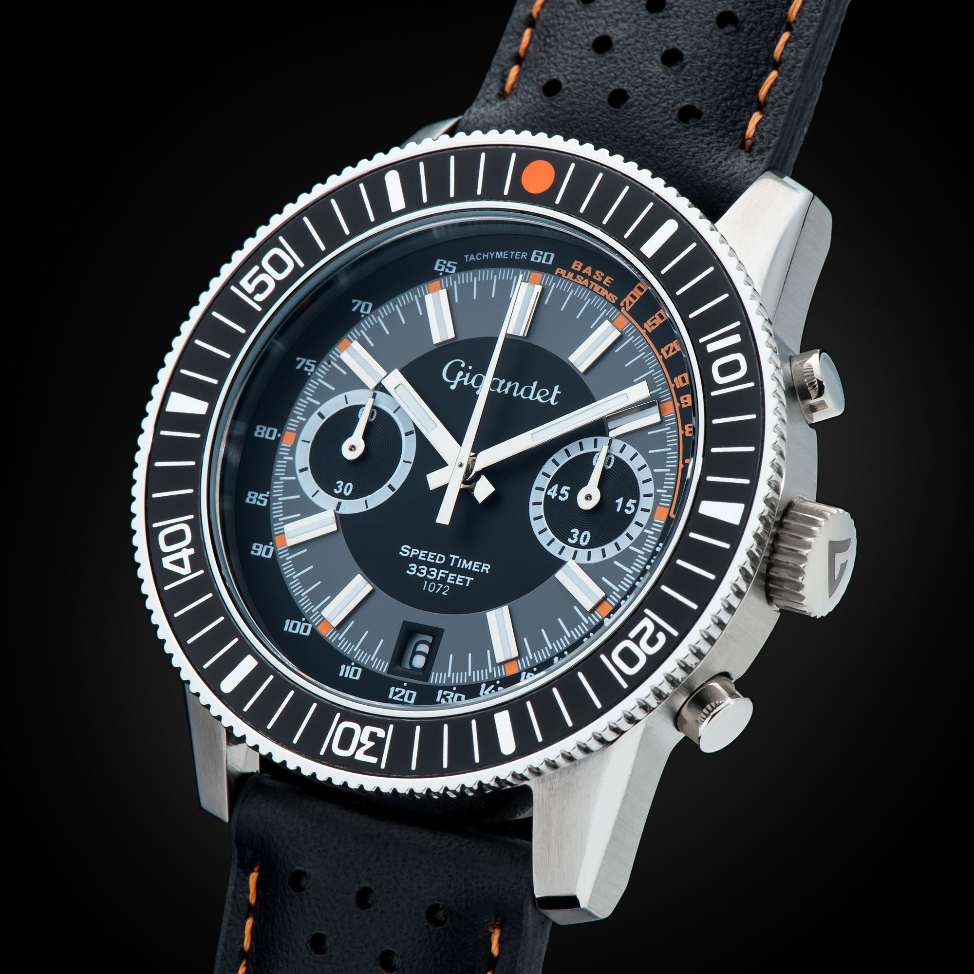 Gigandet Speed Timer Men's Analog Quartz Chronograph Watch - Gray & Black G7-004 | Stylish Dress Watch for Business, Casual & Formal Occasions