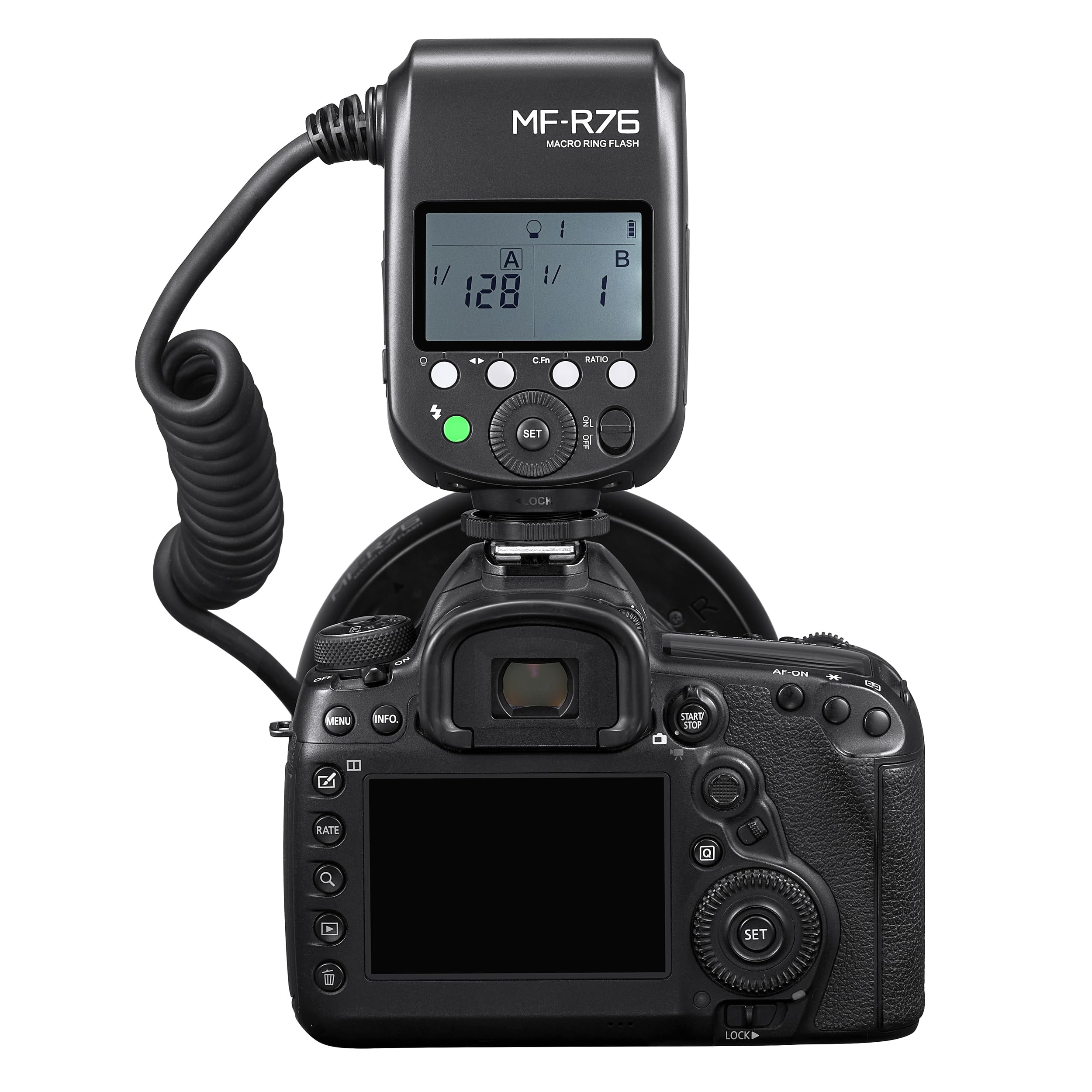 MF-R76 C/N/S On-Camera TTL Macro Ring Flash for Sony DSLR Cameras - Perfect for Jewelry, Product & Close-Up Photography