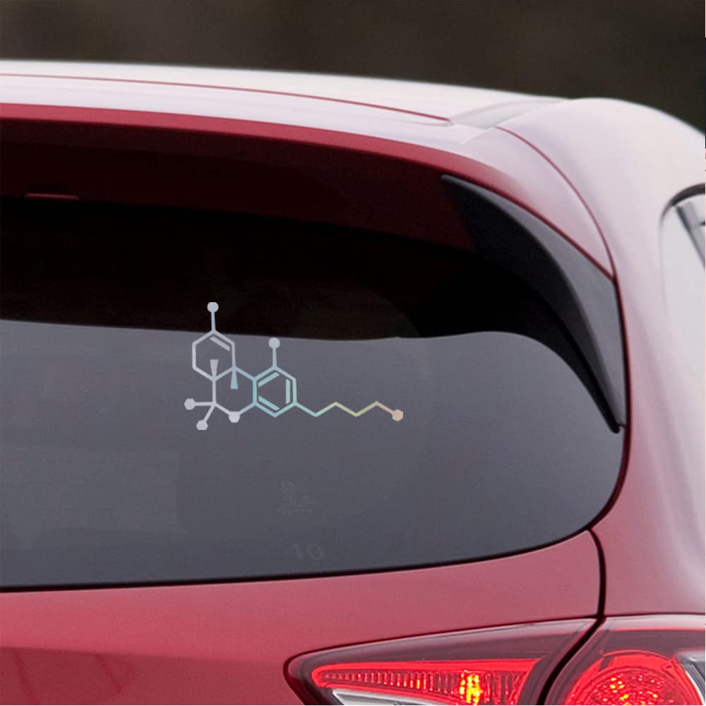 Premium Waterproof Vinyl Decal Stickers (Set of 2) - Holographic Marijuana Leaf Design for Laptop, Phone, Helmet, Car Window, Mug & Wall Decor - Durable Weed-Themed Stickers for Cannabis Enthusiasts - Perfect for 420 Gifts, Stoner Accessories & Home Decor