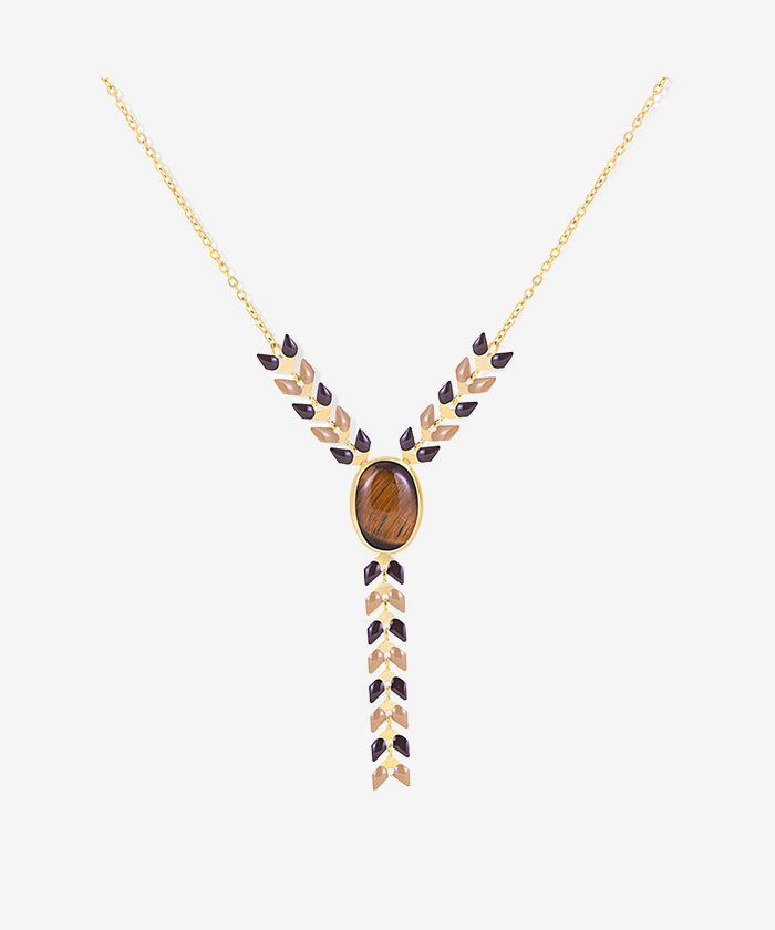 Wrangler Demeter’s Orb Onyx Necklace for Women - Elegant Black Gemstone Pendant Jewelry - Perfect for Gifts, Parties & Everyday Wear