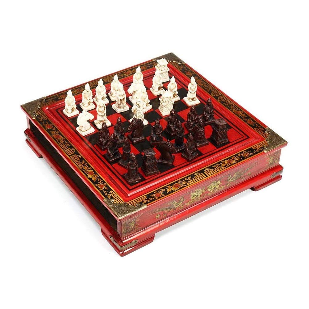 Vintage Wooden Chess Set with Board - Classic Table Game for Kids & Adults | Educational Cognitive Toy, Gift & Collectible | Perfect for Family Game Nights, Learning & Decor