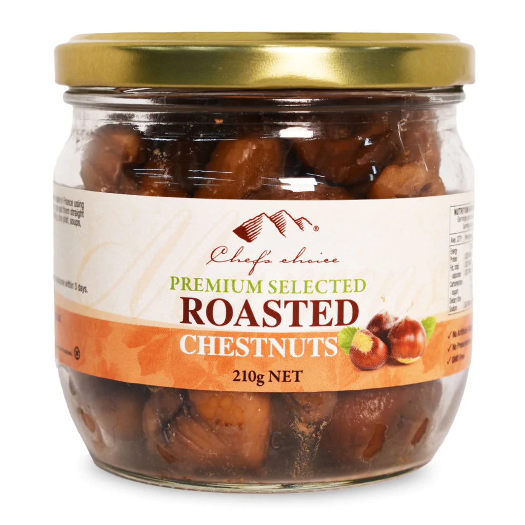 Chef's Choice Premium Roasted Chestnuts - Gourmet Snack for Holiday Parties, Fall Gatherings & Cozy Winter Nights