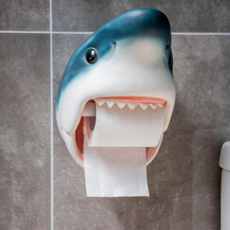 Cute Shark Tissue Box Cover - Adorable Cartoon Shark Design for Bathroom, Bedroom, or Car Tissue Storage | Kawaii Home Decor Accessory