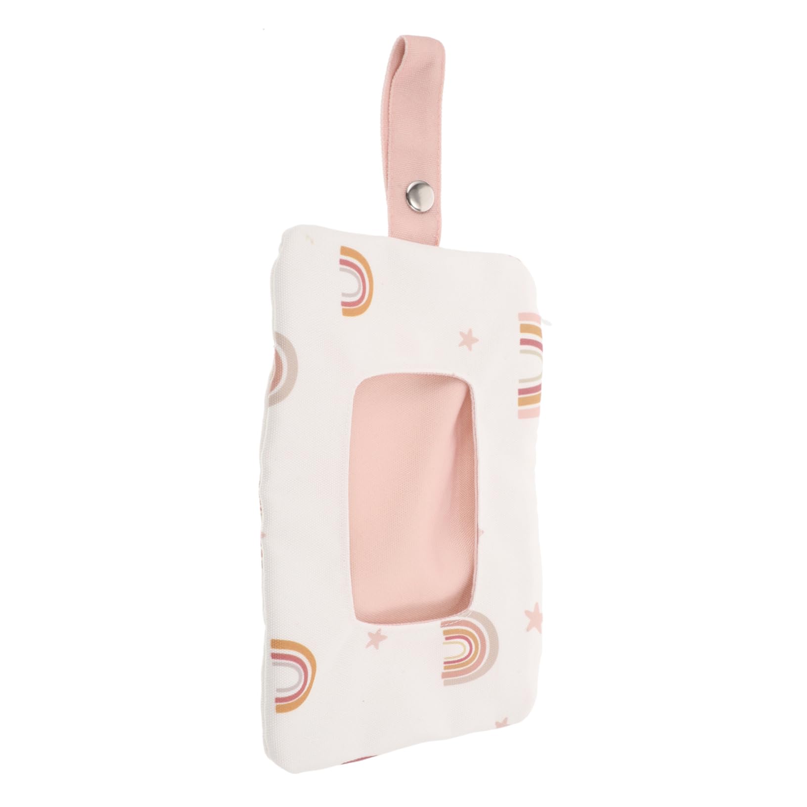 VICASKY Travel Wipes Storage Bag Organizer - Pink Polyester Cotton Pouch for Baby Wipes, Makeup Remover & Wet Wipes | Perfect for Diaper Bags, Travel Toiletries & On-the-Go Essentials