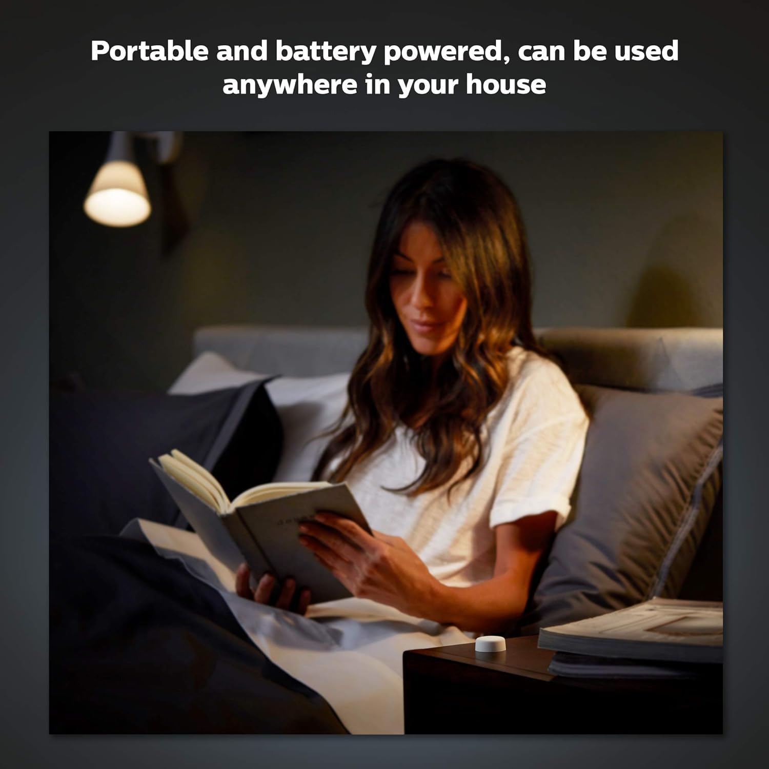 Philips Hue Smart Button for Hue Smart Lights - Wireless Remote Control for Smart Home Lighting, Bluetooth & Zigbee Compatible (Requires Hue Hub) - Perfect for Bedroom, Living Room & Home Automation