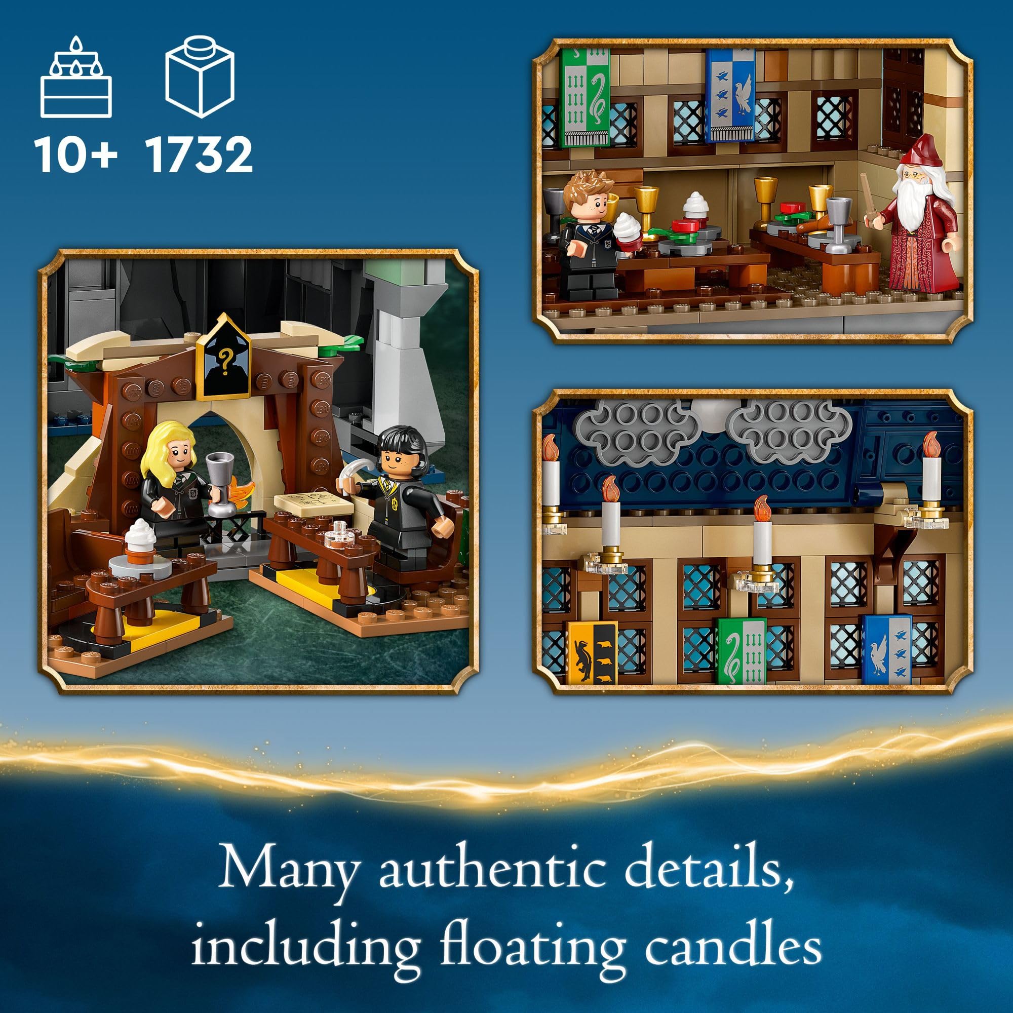 LEGO Harry Potter Hogwarts Castle: The Great Hall Building Set with 11 Minifigures (76435) | Magical Collectible Toy for Kids & Adults | Perfect Gift for Harry Potter Fans | Great for Playtime, Display & Themed Birthday Parties