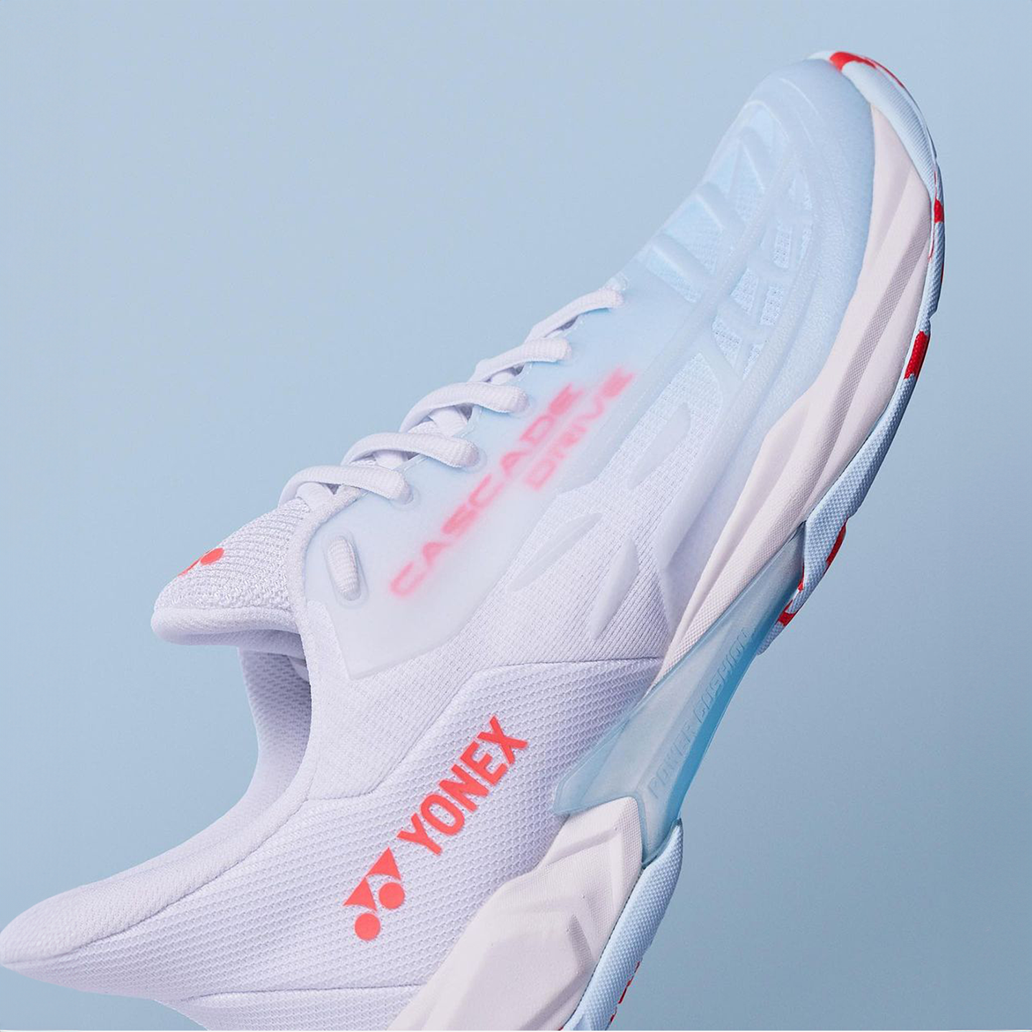 Yonex Cascade Drive 2 Tennis Shoes - White/Water Blue | Lightweight & Durable for Court Performance | Perfect for Competitive Matches & Training
