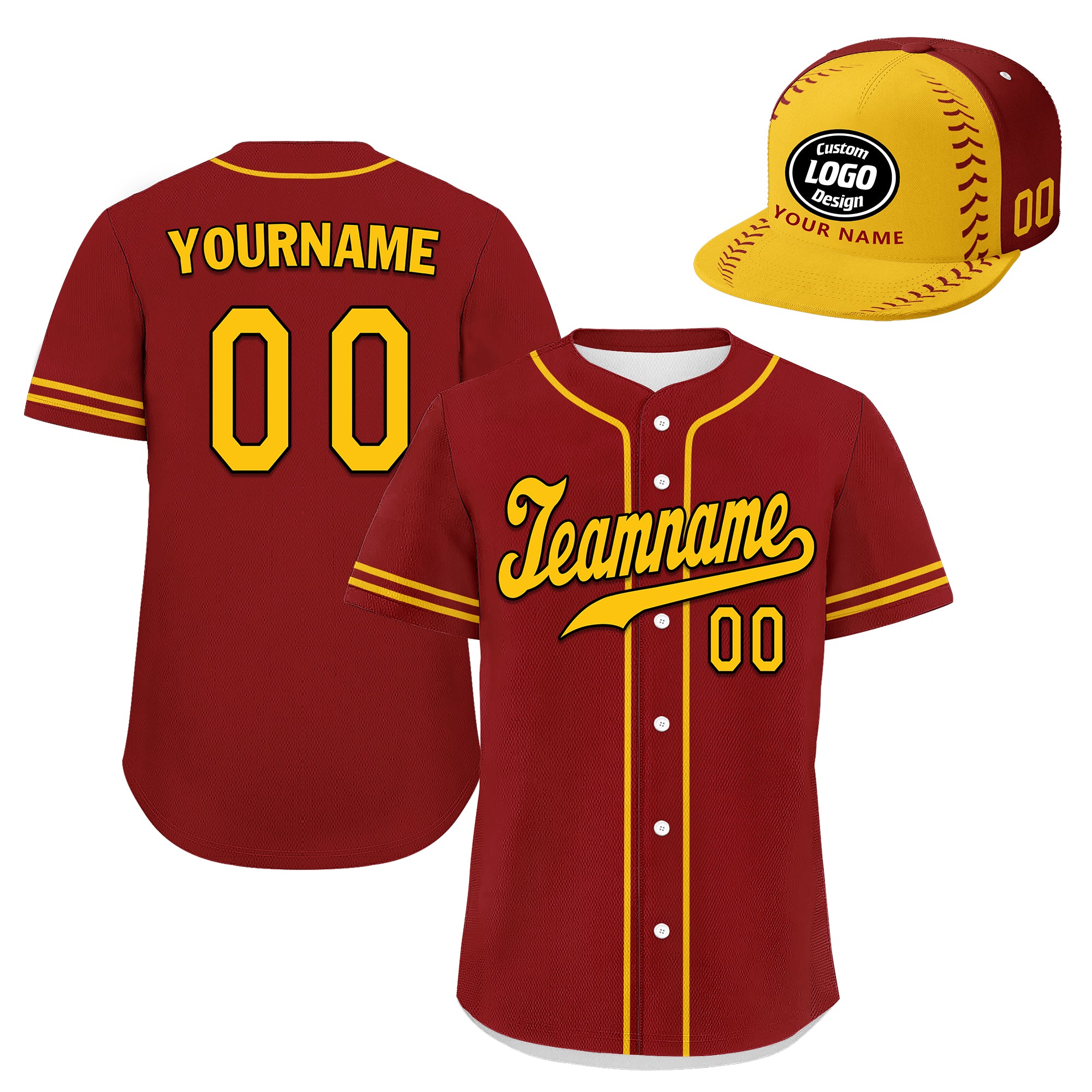 Custom Personalized Jersey and Hat Combo - Embroidered Sports Apparel for Teams & Fans - Perfect for Games, Events, and Gifts