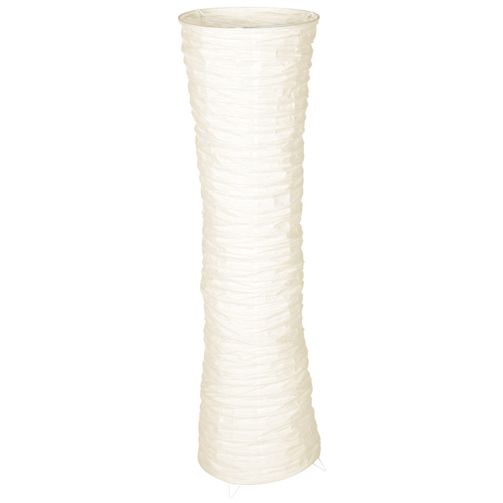 Lurrose 43 Inch White Fabric Floor Lamp Shade - Japanese Style Simple Paper Lampshade for Living Room & Bedroom Decor | Beige White Standing Lamp Cover for Cozy Ambiance & Modern Home Lighting