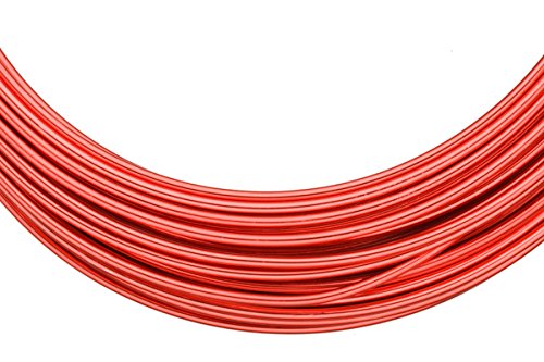 Premium 12 Gauge Anodized Red Aluminum Beading Wire for Jewelry Making - DIY Craft Supplies for Necklaces, Bracelets & Earrings