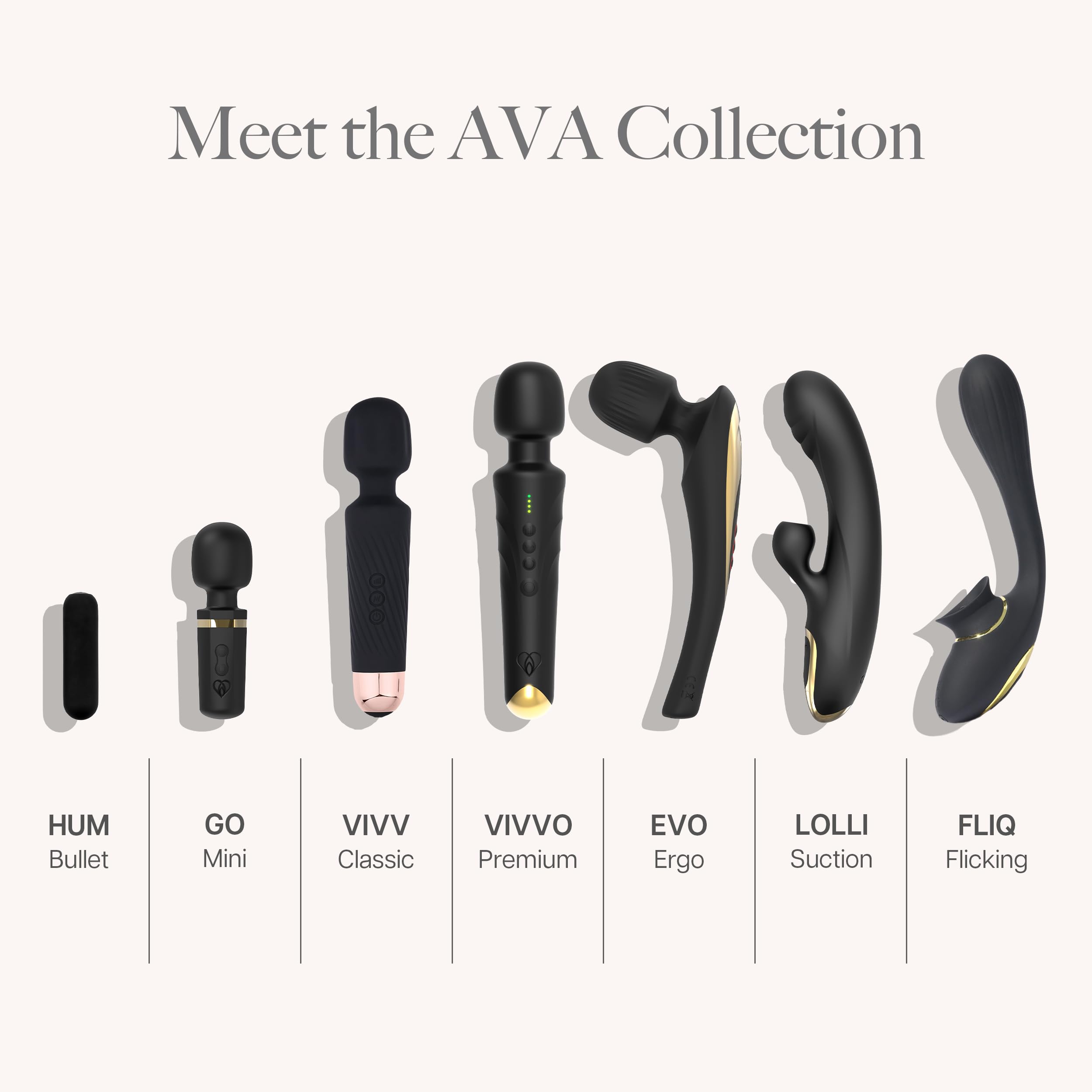 Ava FLIQ Bending Dual-Function Vibrator Wand - 10 Vibration & 10 Flicking Patterns G-Spot Stimulator - Rechargeable Personal Massager for Women - Perfect for Couples Play & Solo Pleasure - Black