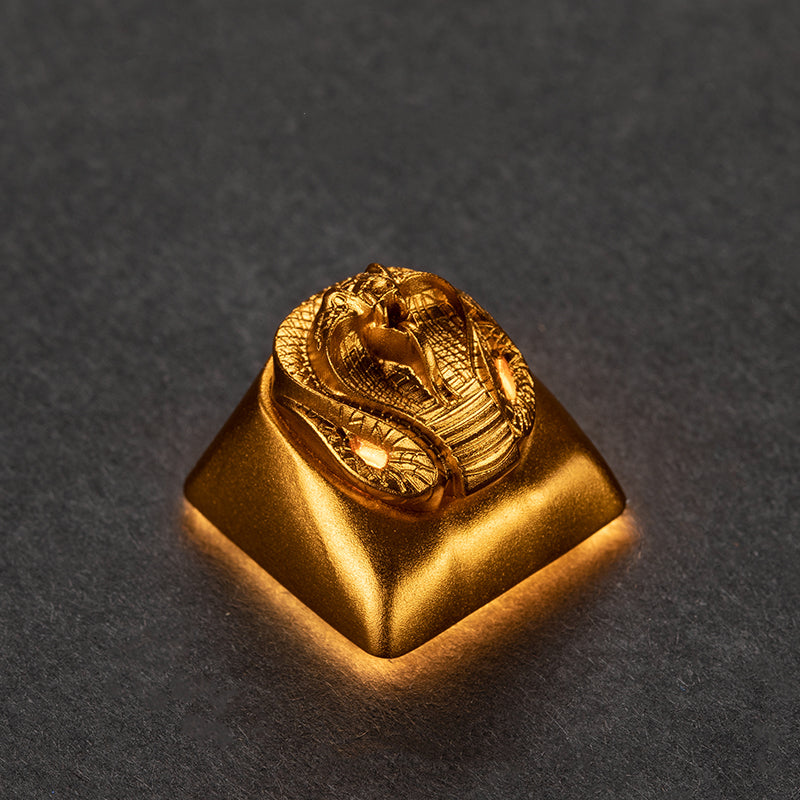 Premium Cobra Aluminum Alloy Keycaps - Personalized Metal Anode Translucent Keycaps for Mechanical Keyboards - Perfect for Gaming, Typing & Custom Keyboard Builds