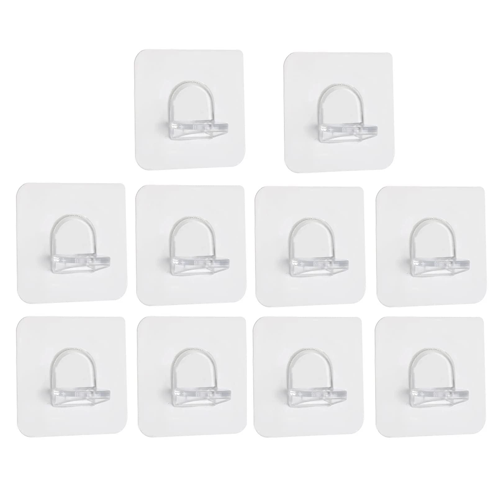 10Pcs Heavy Duty Adhesive Shelf Support Pegs - Plastic Closet Cabinet Organizer Clips, Wall Hanger for Kitchen & Bathroom Storage - Perfect for Pantry, Wardrobe, and Garage Organization