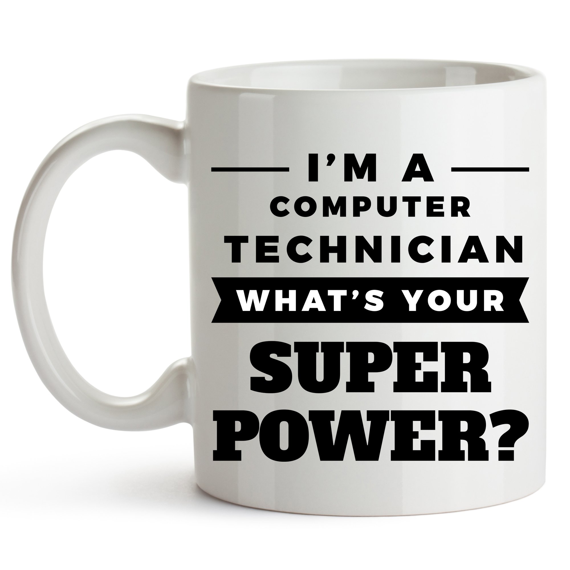 Funny Computer Technician Coffee Mug - 11oz Ceramic Cup for IT Professionals | Perfect Gift for Tech Support, Programmers & Engineers | Office, Home & Work Use
