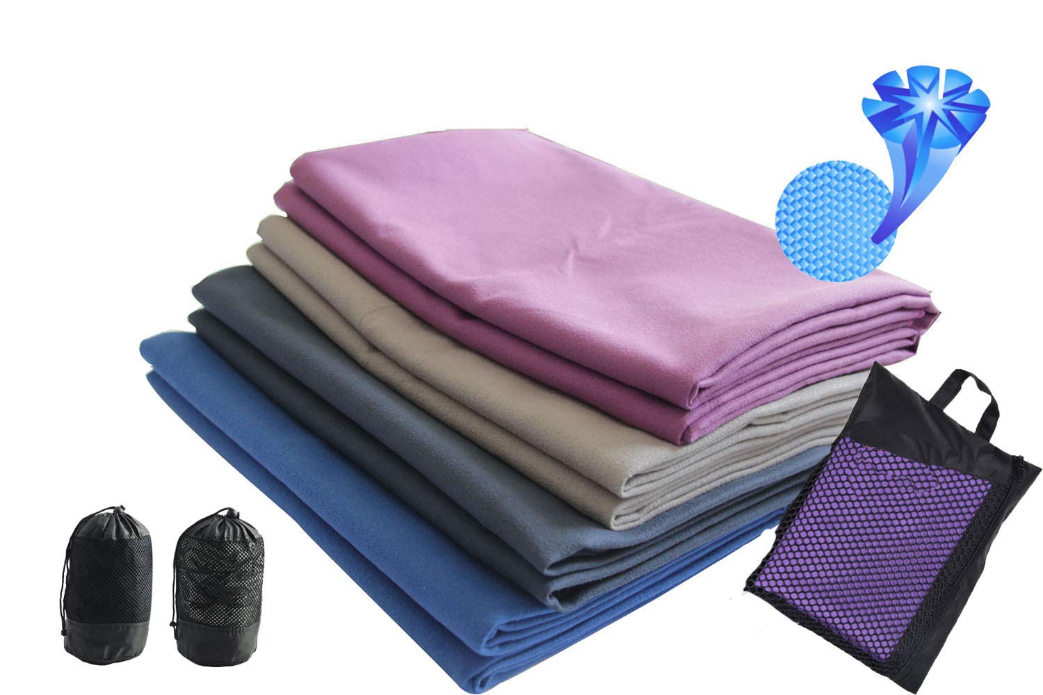 **Simplife Microfiber Beach Towel - Ultra Absorbent, Quick Dry, Lightweight (24