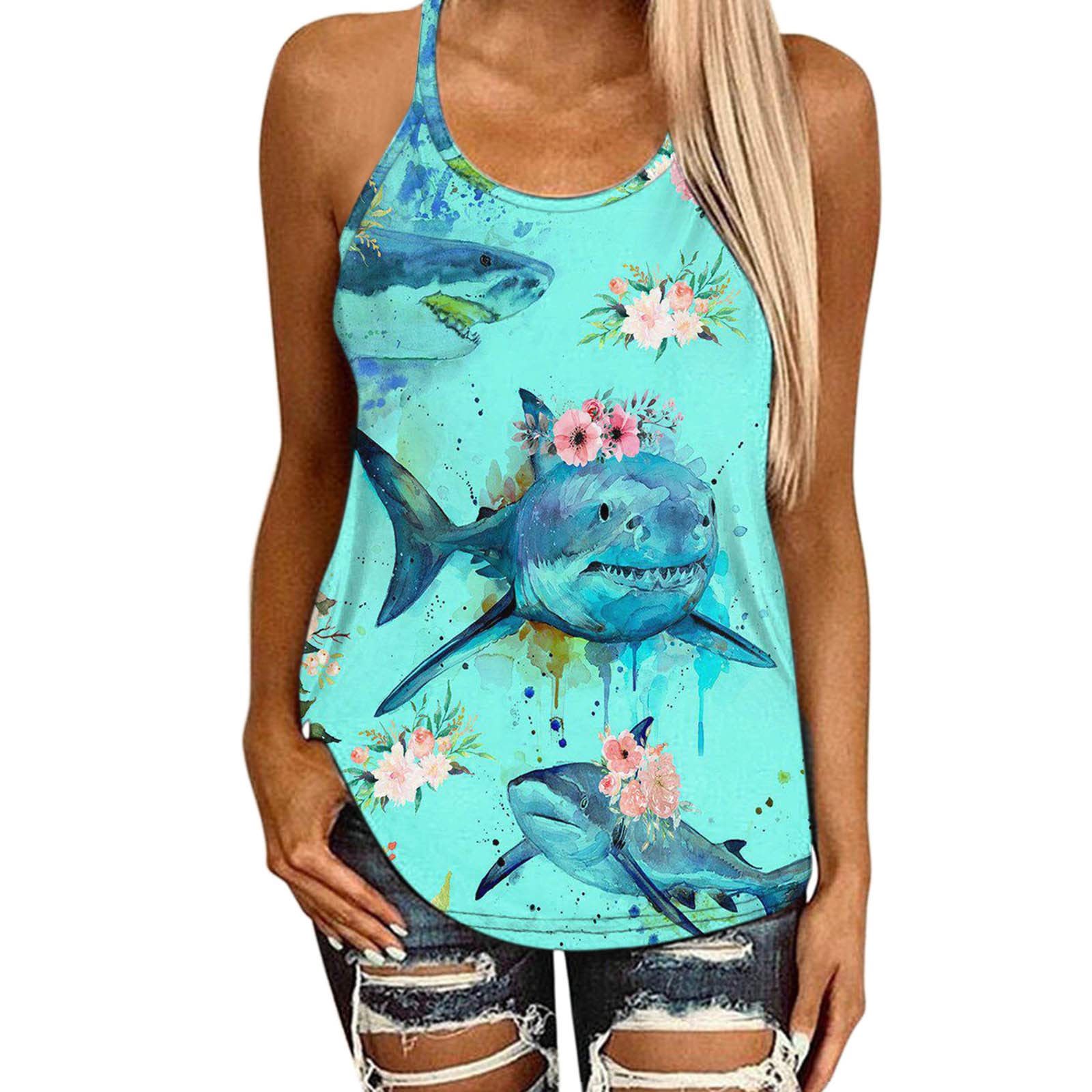 Women's Cute Criss Cross Back Tank Top - Loose Hollow Out Camisole Shirt for Summer, Beach, Yoga & Casual Wear