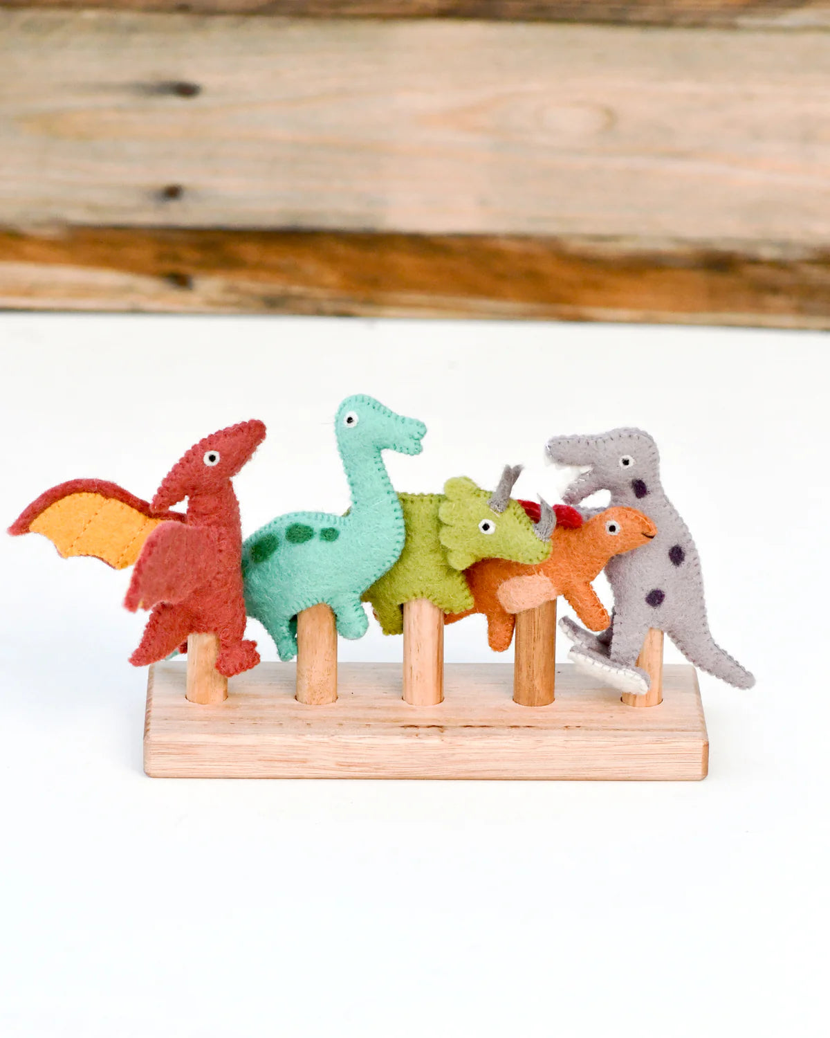 Dinosaur Felt Finger Puppet Set - 12 Pack Prehistoric Animal Hand Puppets for Kids, Educational Toy for Storytelling & Role Play - Perfect for Classroom, Birthday Parties & Preschool Learning