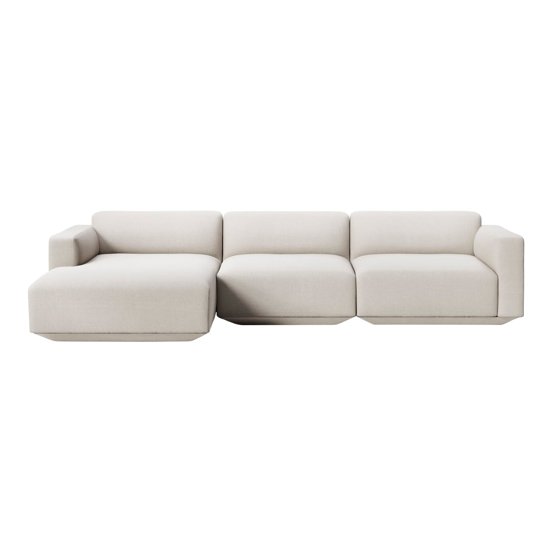 Develius Models E & F 3-Seater Sofa with Chaise Lounge - Modern Living Room Furniture for Small Spaces, Apartments & Home Theater Seating