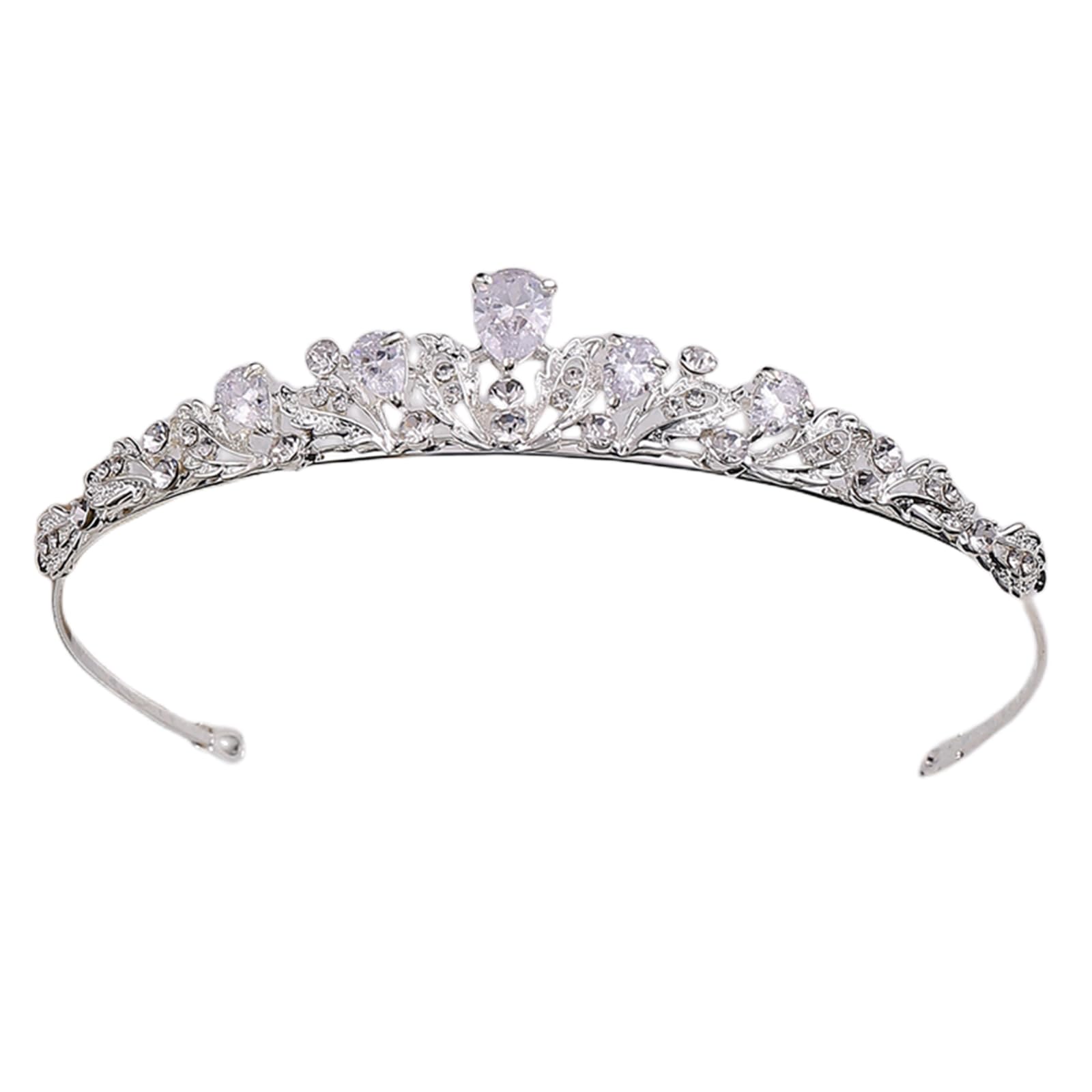 Elegant Silver Bridal Tiara & Rhinestone Crown for Women & Girls | Wedding Headpiece for Bride, Prom, Party | Perfect for Bridal Shower, Pageant & Special Occasions