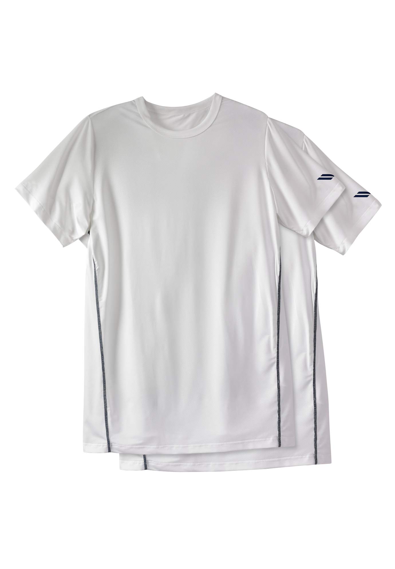 KingSize Men's Big & Tall Performance Crewneck Undershirt 2-Pack - Moisture Wicking Breathable Shirts for Workout & Everyday Wear