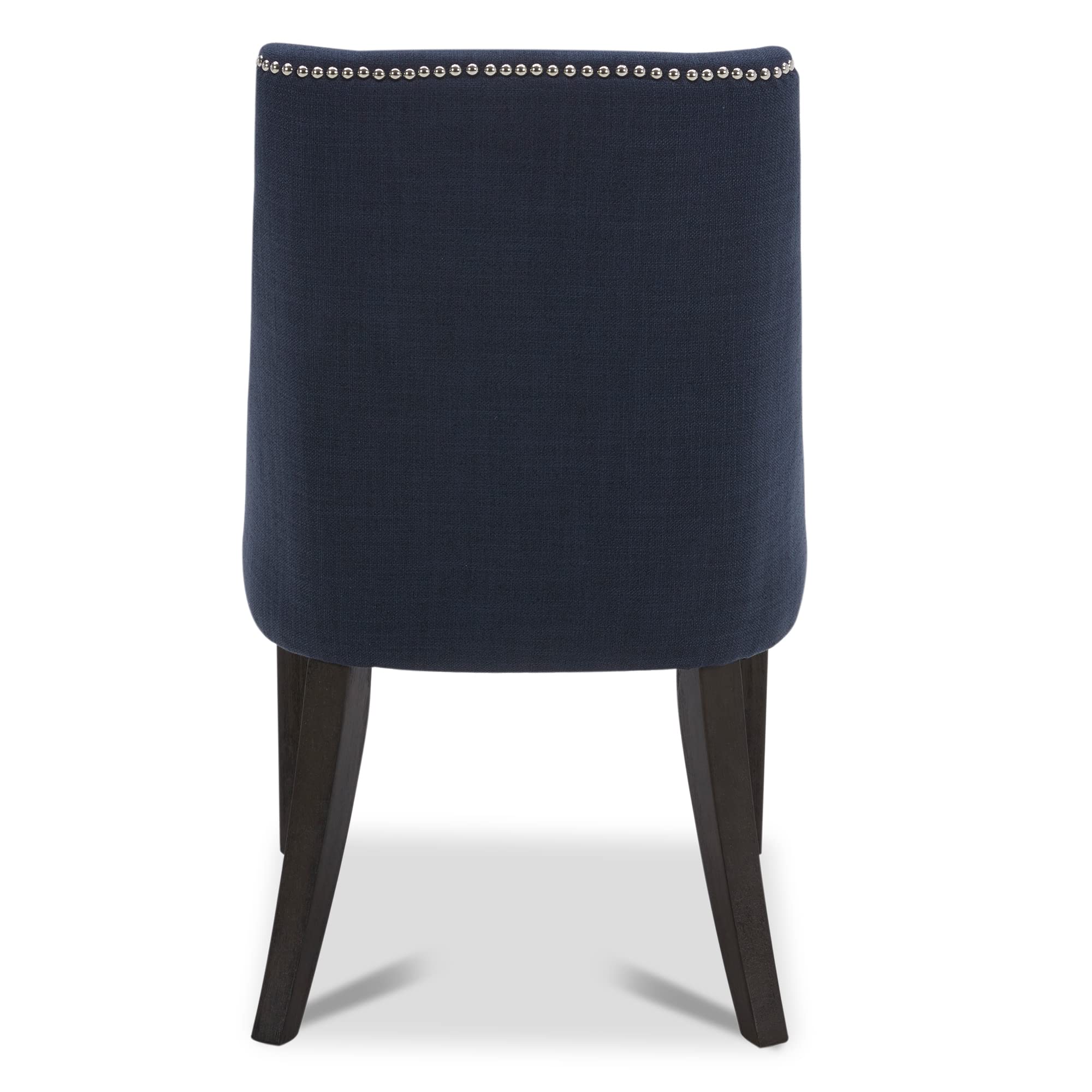 CHITA Farmhouse Dining Chairs Set of 2 - Upholstered High Back Fabric Chairs with Nailhead Trim, Insignia Blue - Perfect for Kitchen, Dining Room, Breakfast Nook & Farmhouse Decor