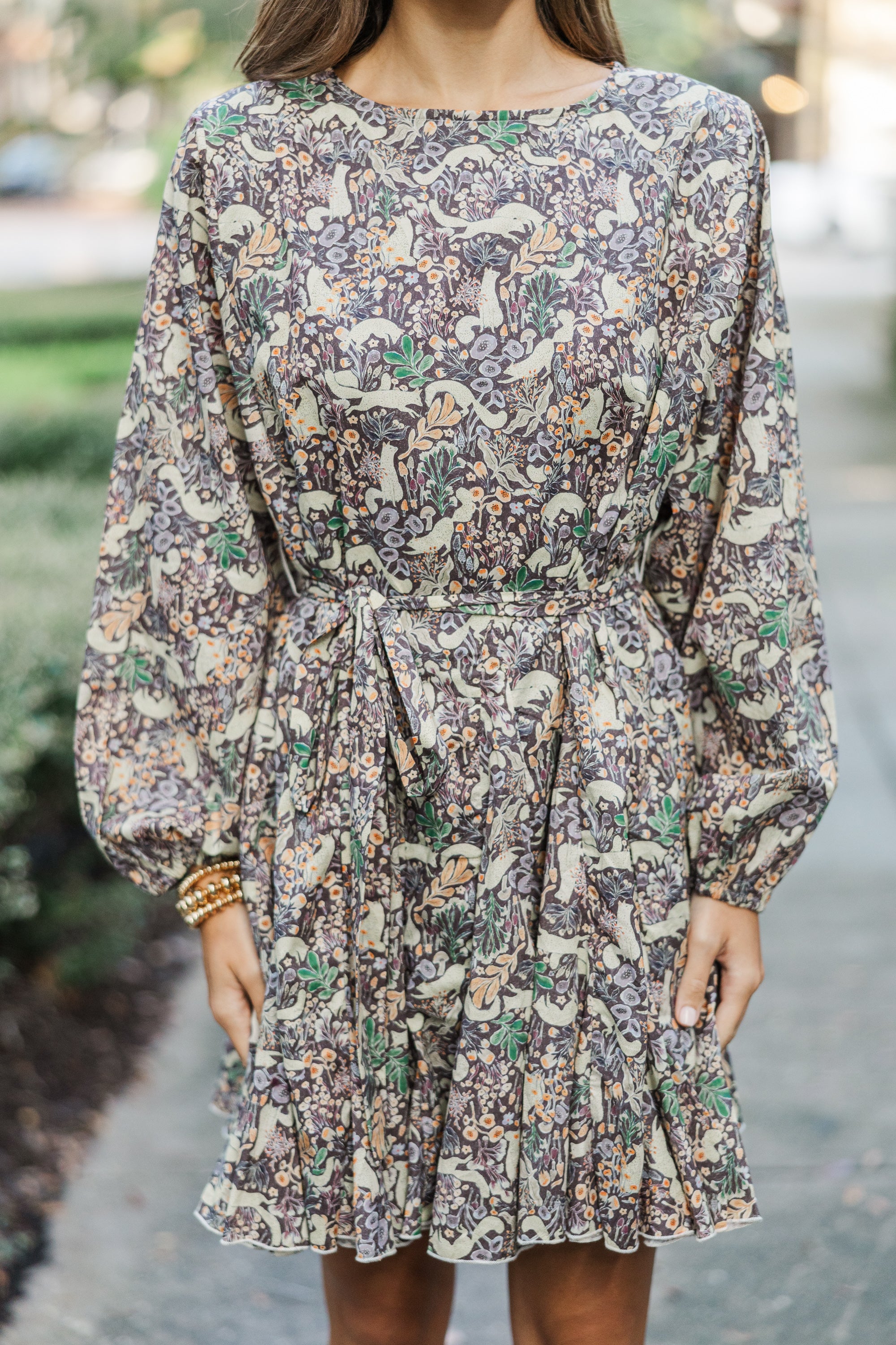 Elegant Plum Purple Printed Dress for Women - Flowy Summer Dress for Casual Outings, Dates & Beach Vacations