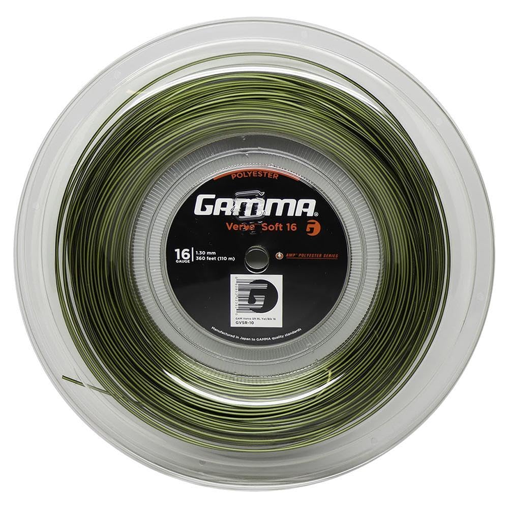 GAMMA Verve Soft 360 Feet Tennis String Reel - Premium Multifilament Tennis String for Power & Comfort | Perfect for Recreational & Competitive Players | Great for Stringing Machines & Tennis Racket Maintenance