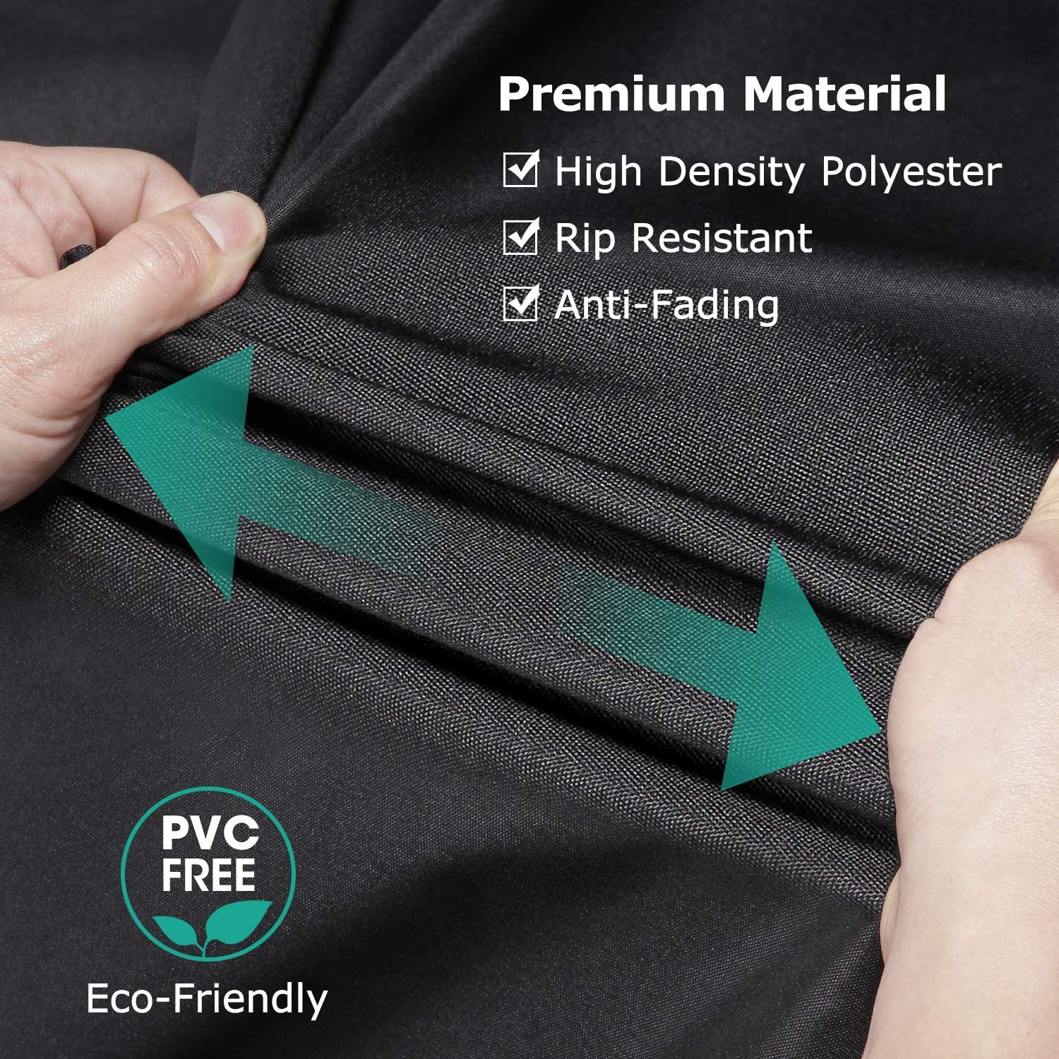 **SunPatio Waterproof Outdoor Patio Furniture Cover for Rectangular Table & Chairs Set - All-Weather Protection with Drawstrings & Taped Seams (76