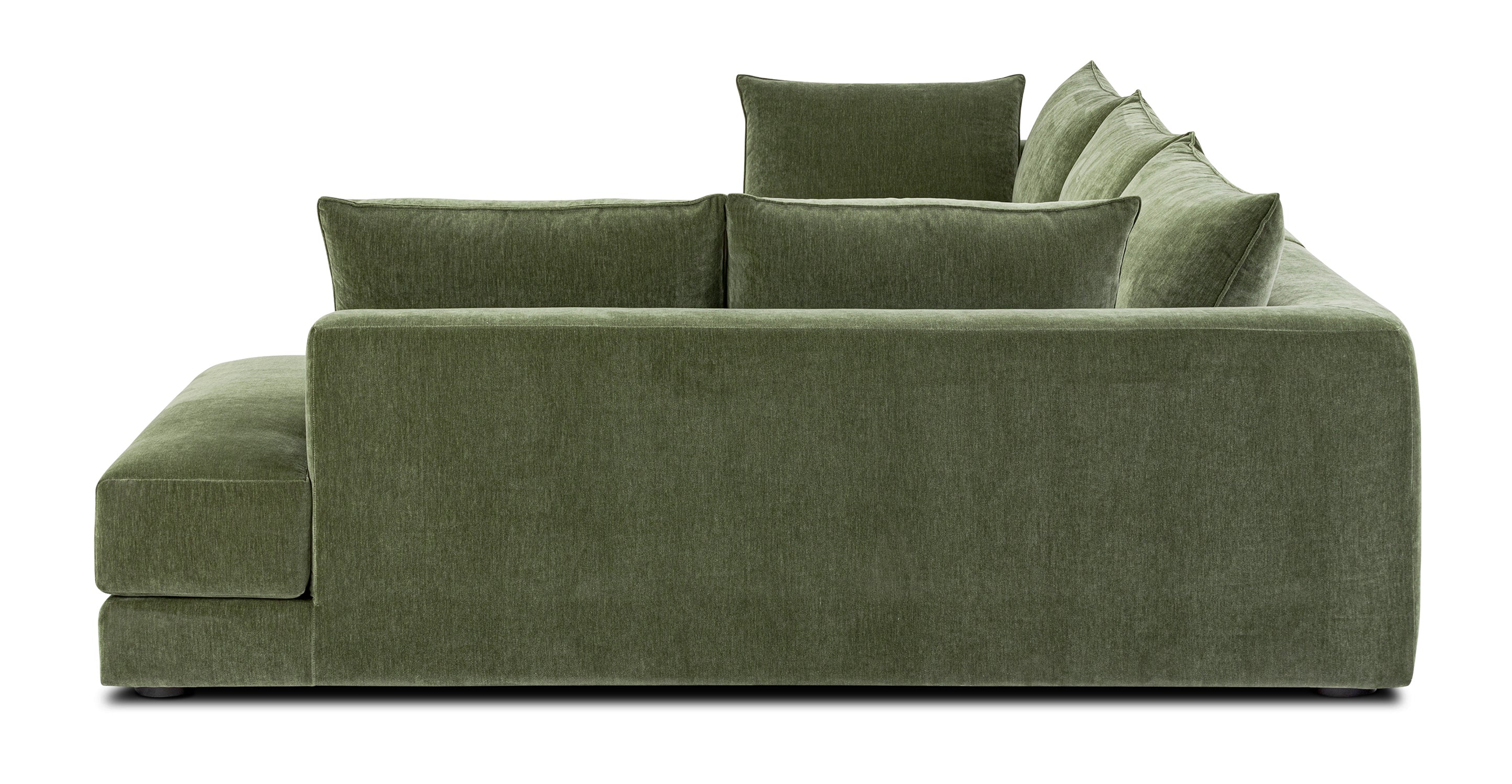 Modern Marcel Right Facing Corner Sectional Sofa - L-Shaped Couch with Chaise Lounge for Living Room, Family Room & Home Theater - Comfortable Fabric Upholstery