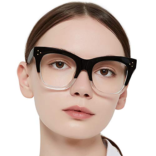 A-transparent-black(none Blue Light Blocking Lens)