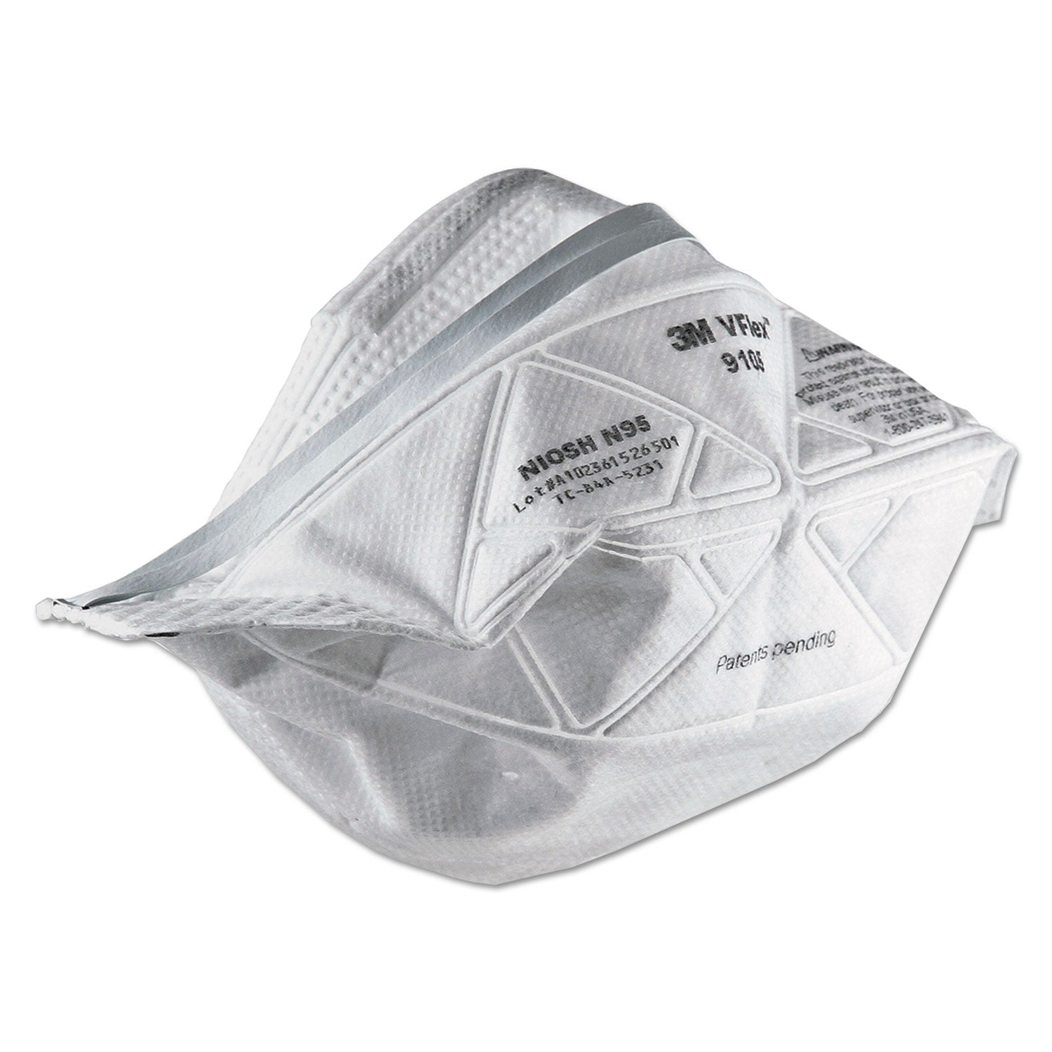 3M™ VFlex N95 Particulate Respirator Mask - Standard Size, 50-Pack - Dust Protection for Construction, Woodworking & DIY Projects