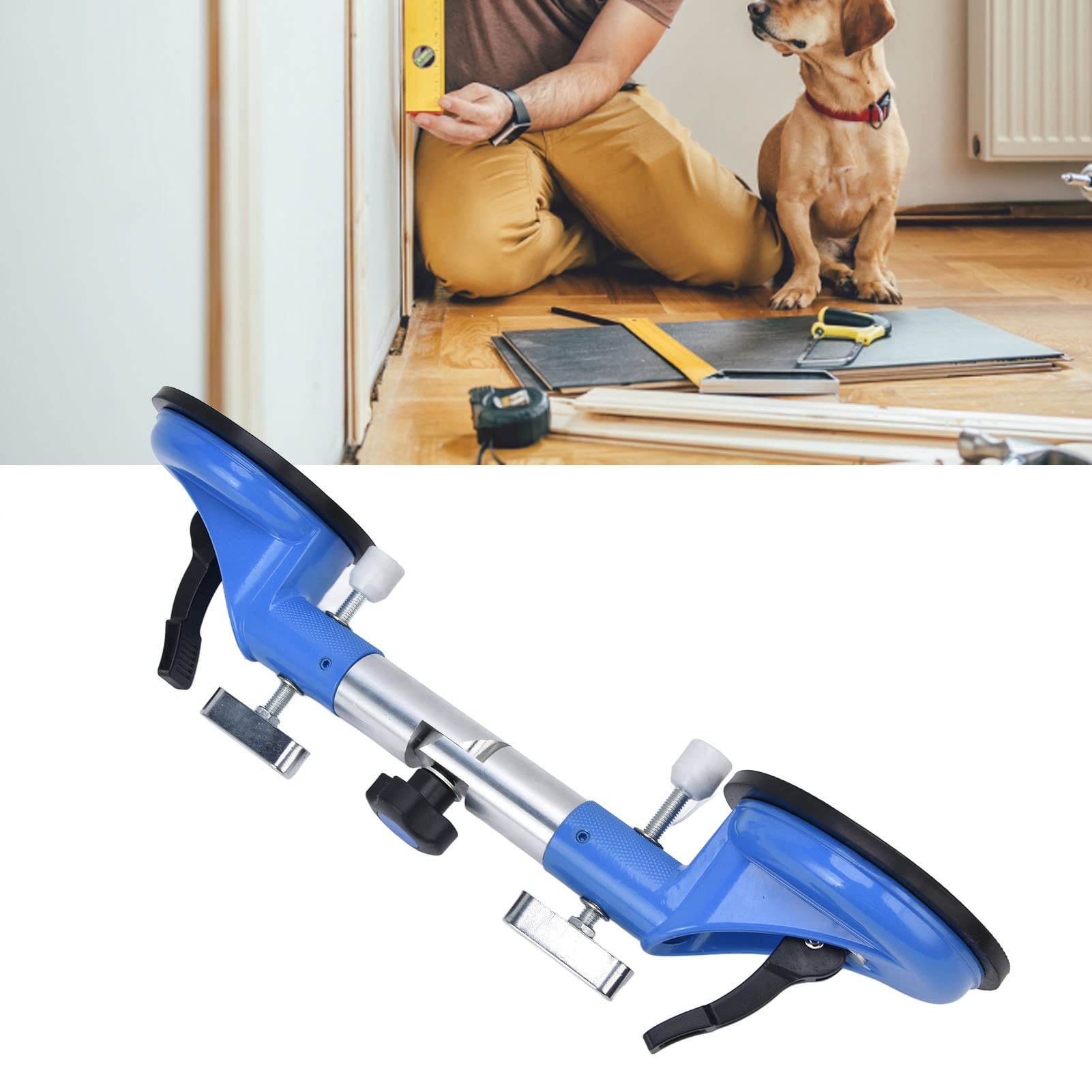 270° Adjustable Angle Glass Suction Cup with Ergonomic Handle - Strong Grip Tile Lifter for Glass, Wood & Flat Materials - Perfect for Home Renovation, Construction & DIY Projects