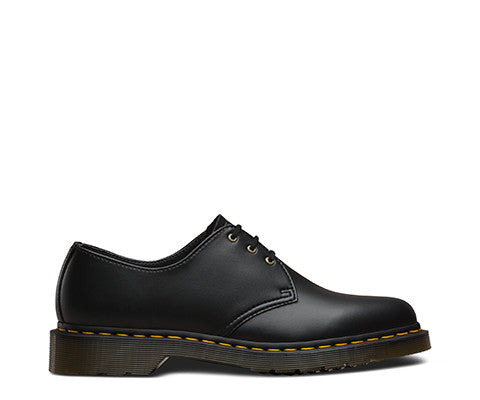 Dr. Martens 3 Eye Vegan 1461 Shoes - Black Vegan Leather Lace-Up Boots for Men & Women | Perfect for Casual Wear, Work & Outdoor Activities