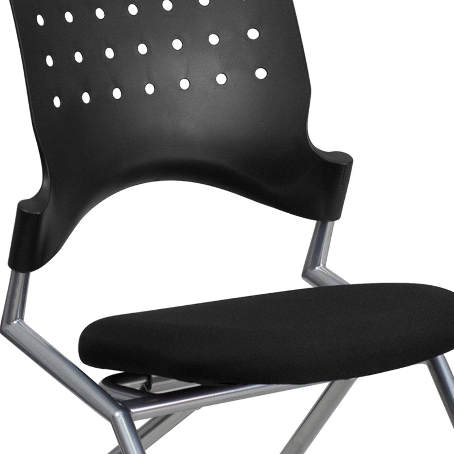 Flash Furniture Galaxy Mobile Nesting Chair with Black Fabric Seat - Stackable Office & Event Chairs for Home, School, Conference & Waiting Rooms