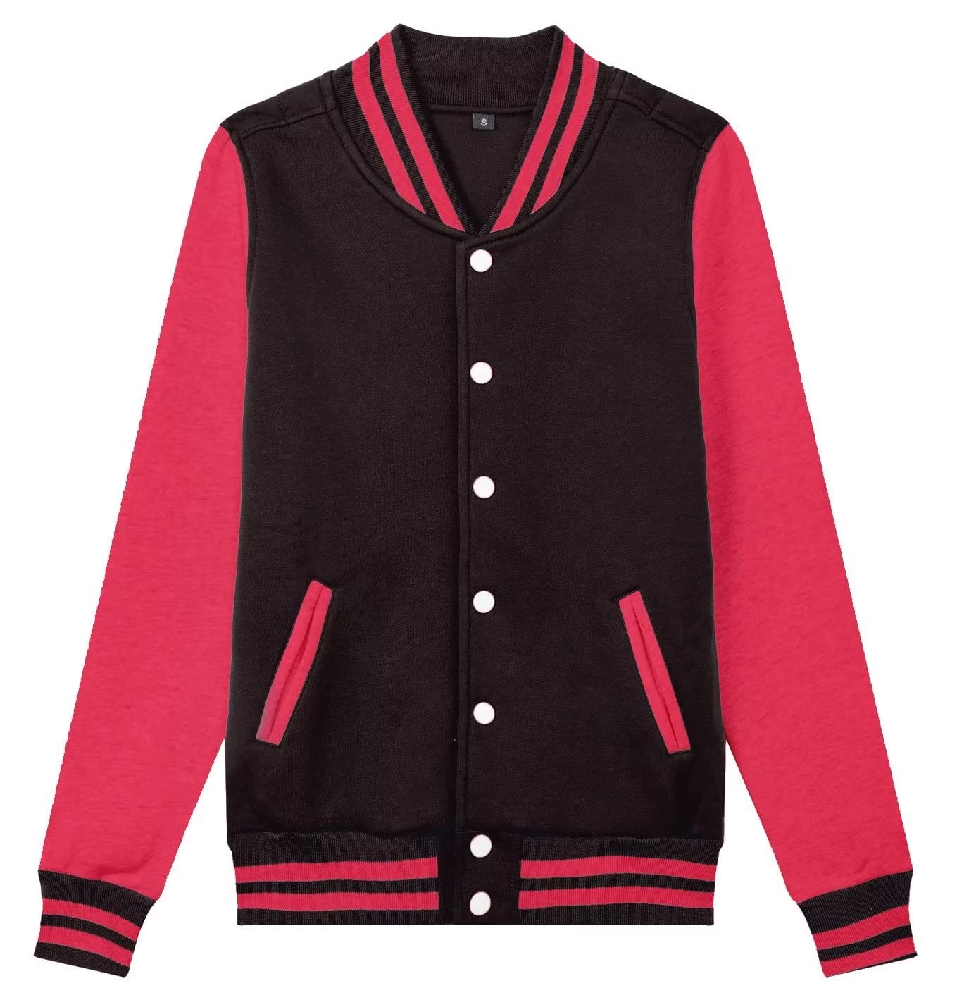 Babyhealthy Women's & Men's Varsity Baseball Jacket - Casual Letterman Bomber Windbreaker Lightweight Coat for School, Sports & Outdoor Activities