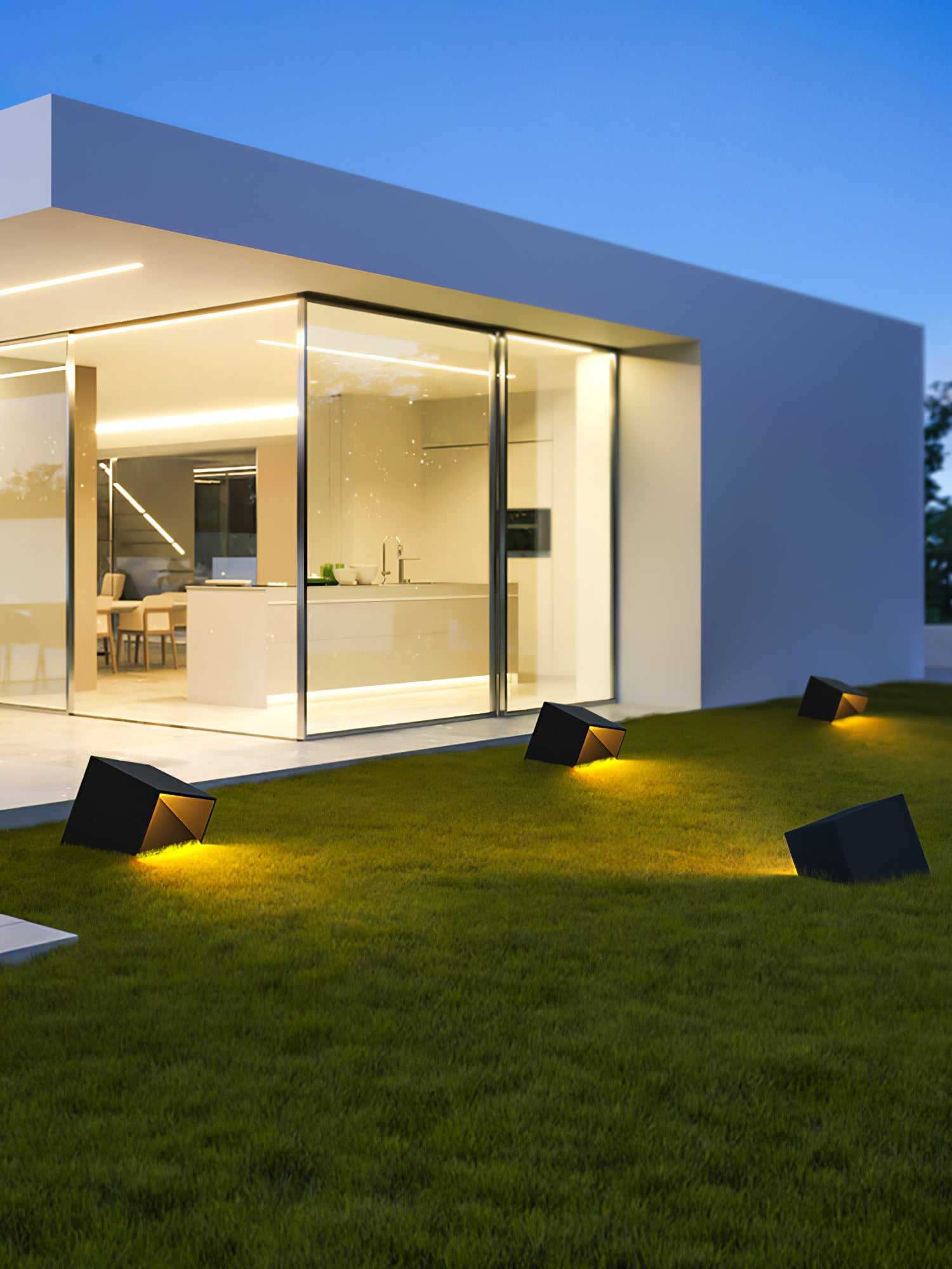 Solar Powered LED Cube Garden Lights - Waterproof Outdoor Decorative Lighting for Patio, Yard, Pathway & Landscape - Warm White & Cool White Options