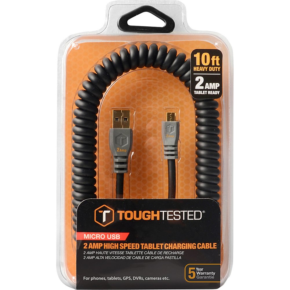 TOUGH TESTED Durable Micro USB Cable Charger - Fast Charging & Data Sync for Smartphones, Tablets & More - Retail Packaging - Perfect for Home, Office & Travel Use