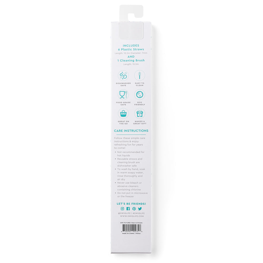 Eco-Friendly Reusable Stainless Steel Straw Set - BPA-Free, Dishwasher Safe - Perfect for Smoothies, Iced Coffee & Cocktails at Home or On-the-Go